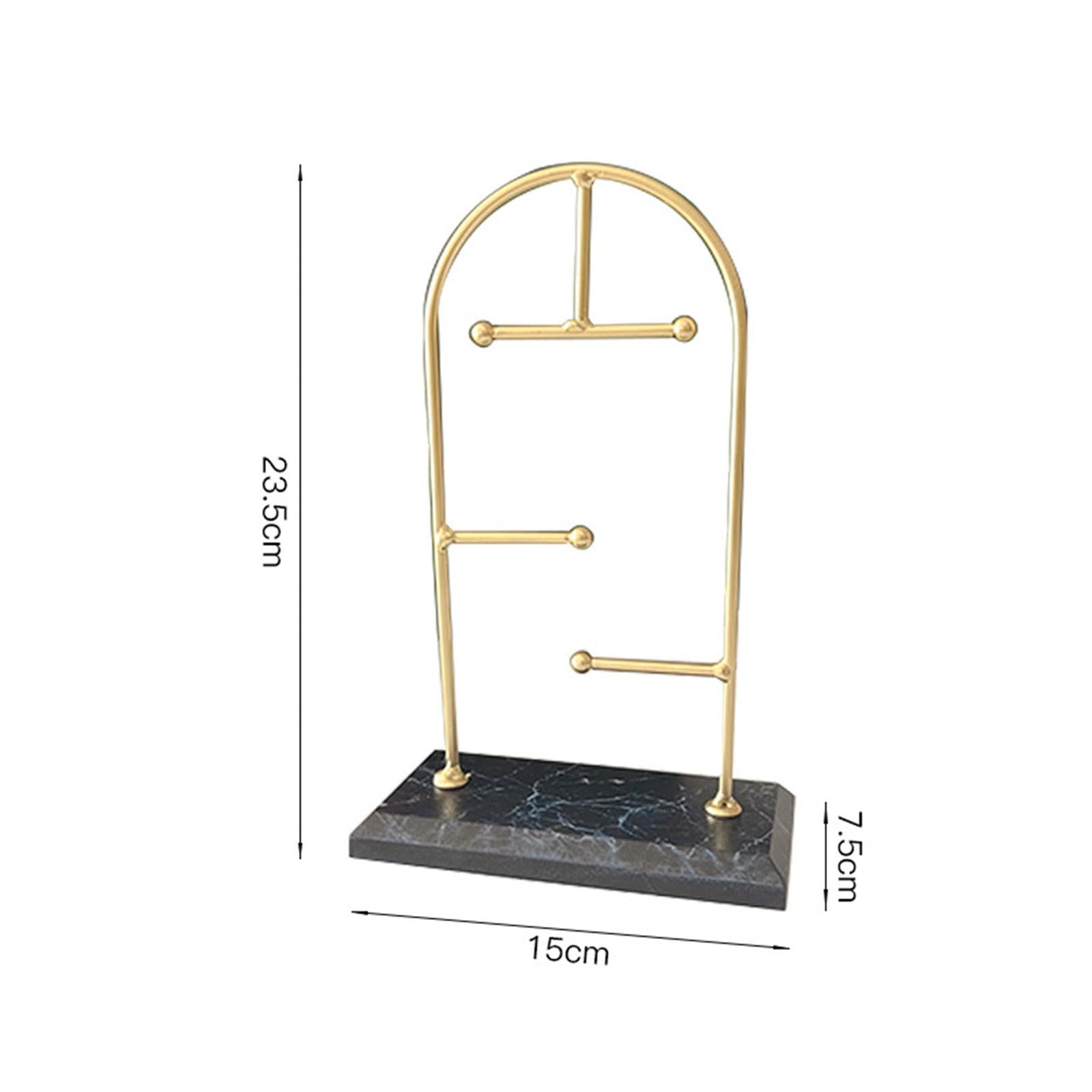 Necklace Holder Rings Women Jewelry Display Stand for Table Showcase Wedding Gold Rack Black