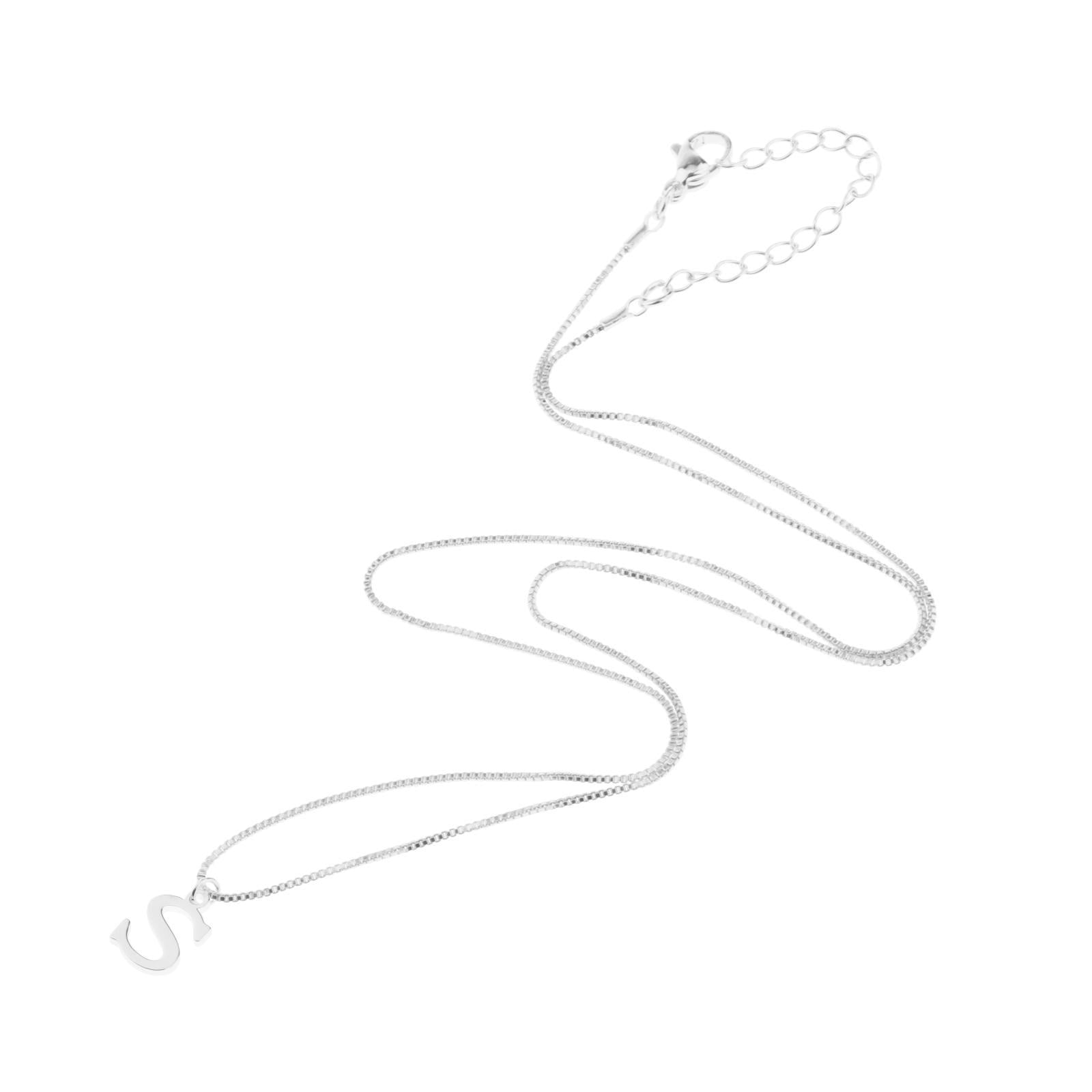 Alphabet Necklace Letter Pendant Necklace Personalized Charm Letter Necklace S Silver
