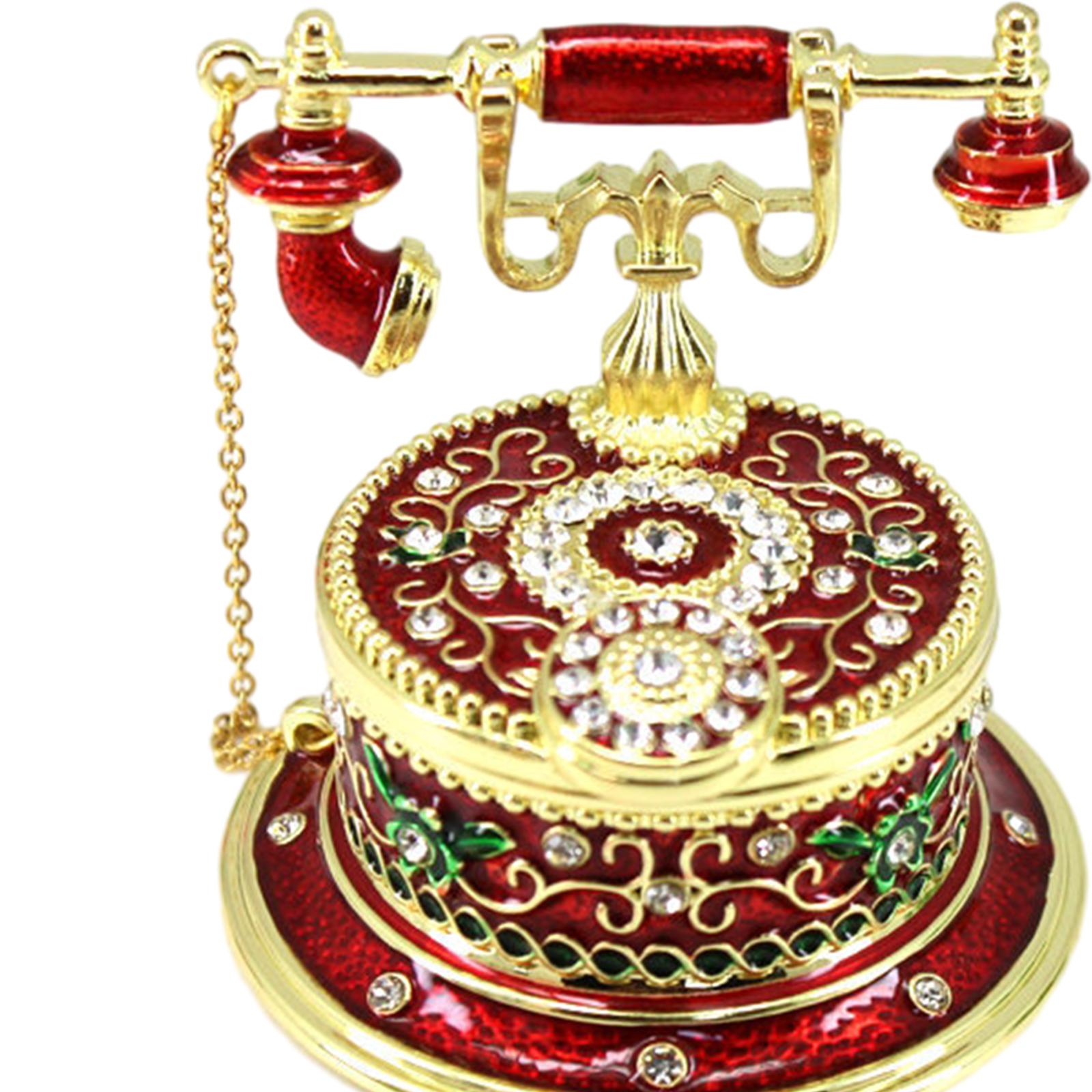 Enameled Jewelry Box Collectibles Decorative Box for Bracelet Earrings Rings