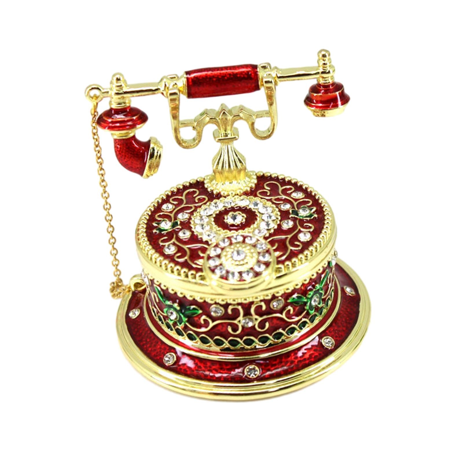 Enameled Jewelry Box Collectibles Decorative Box for Bracelet Earrings Rings