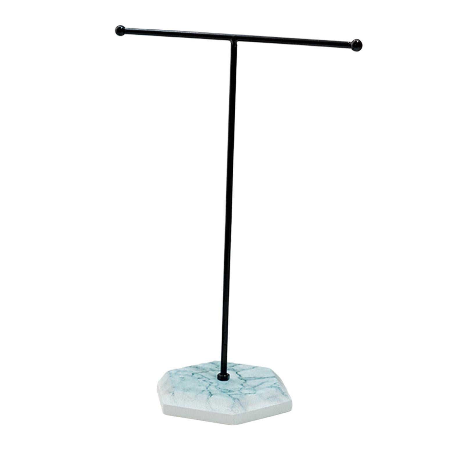 T Bar Jewelry Stand Display Jewelry Organizer Holder for Shopping Mall Props Black White Base