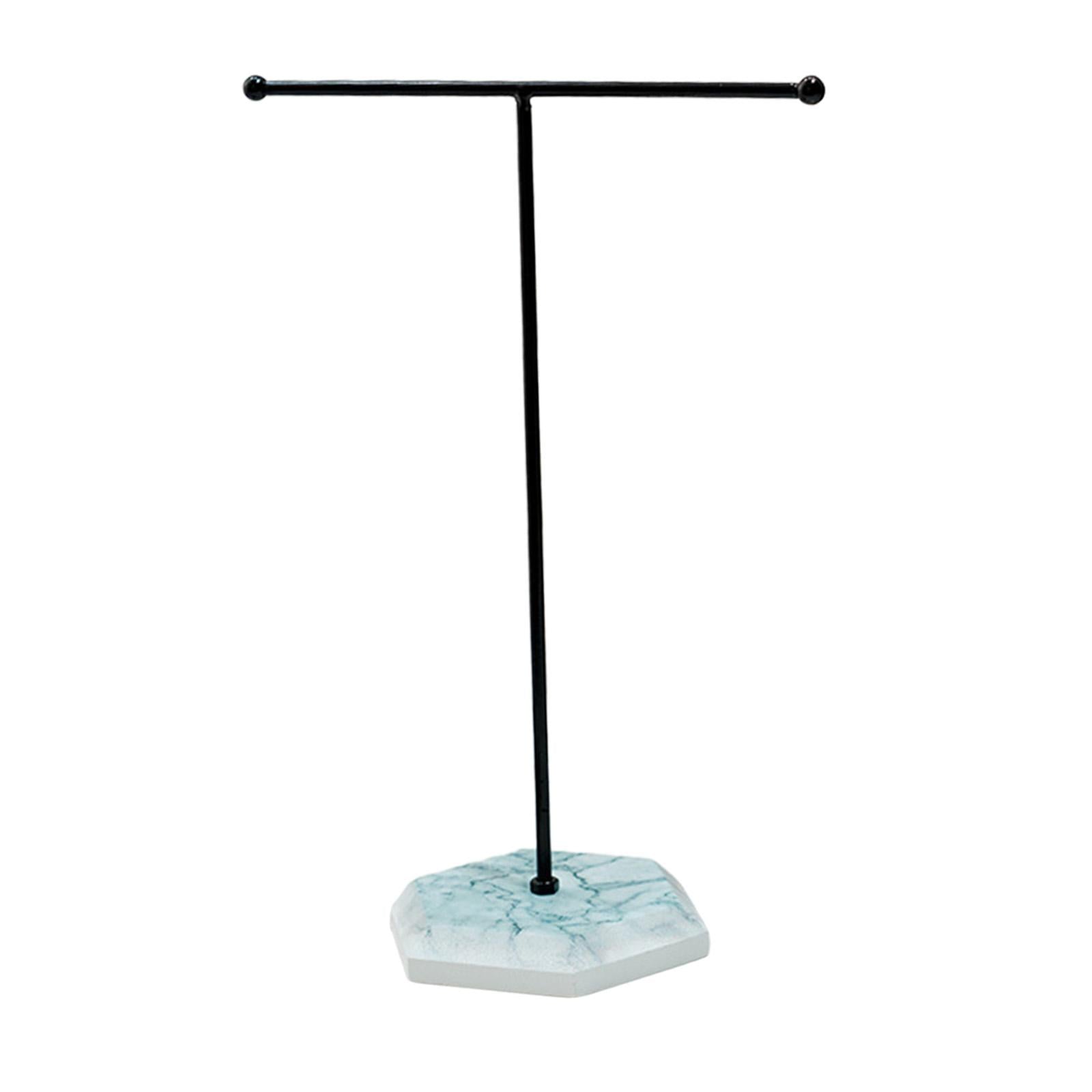 T Bar Jewelry Stand Display Jewelry Organizer Holder for Shopping Mall Props Black White Base