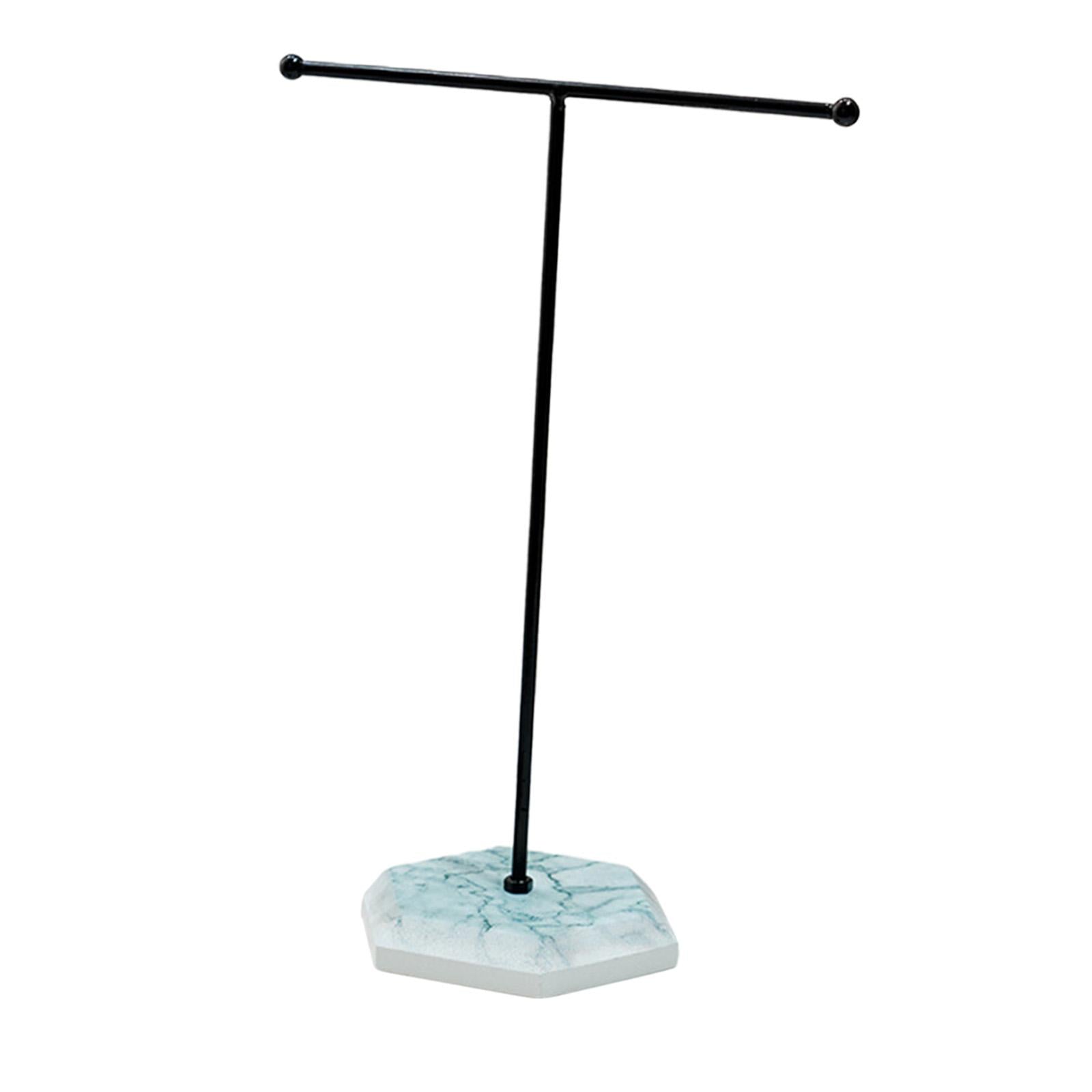 T Bar Jewelry Stand Display Jewelry Organizer Holder for Shopping Mall Props Black White Base