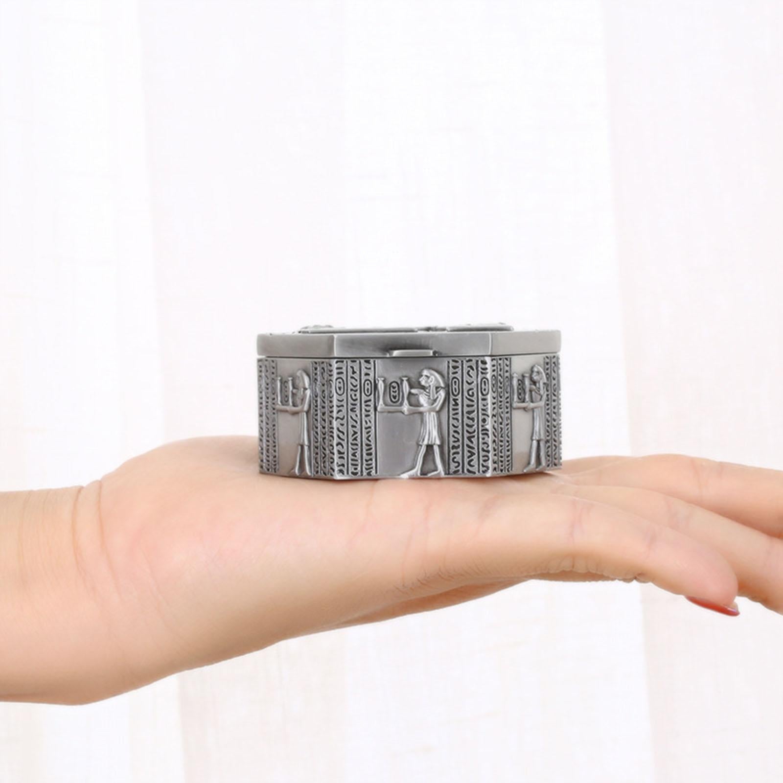 Jewelry Box Metal Multifunctional Storage Case for Rings Earrings Stud Party