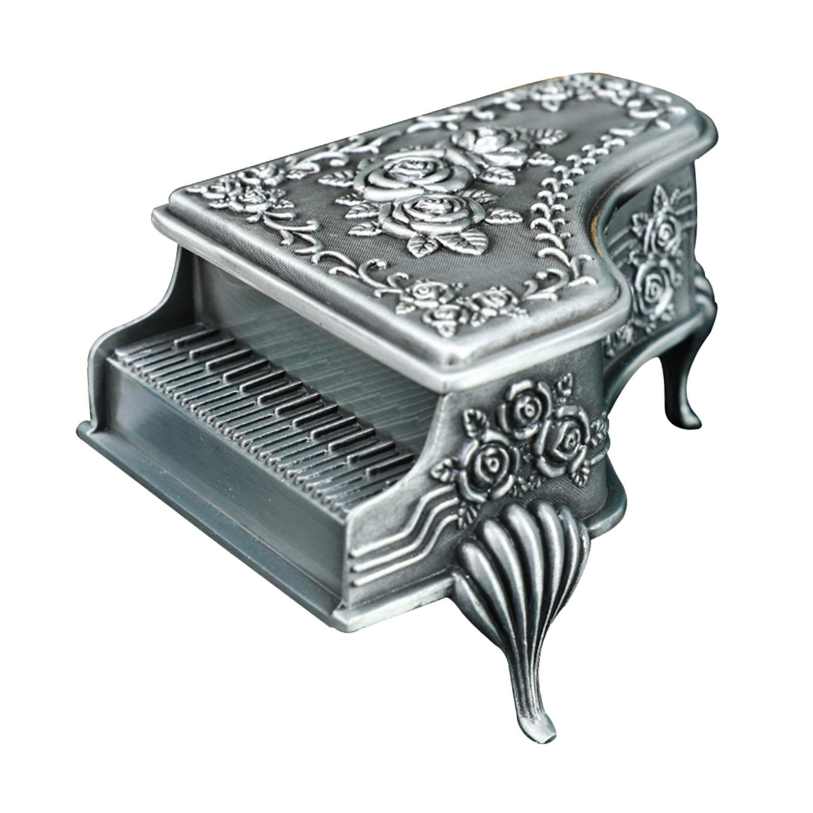 Jewelry Box Decorative Zinc Alloy Storage Case for Earrings Stud Rings Charm