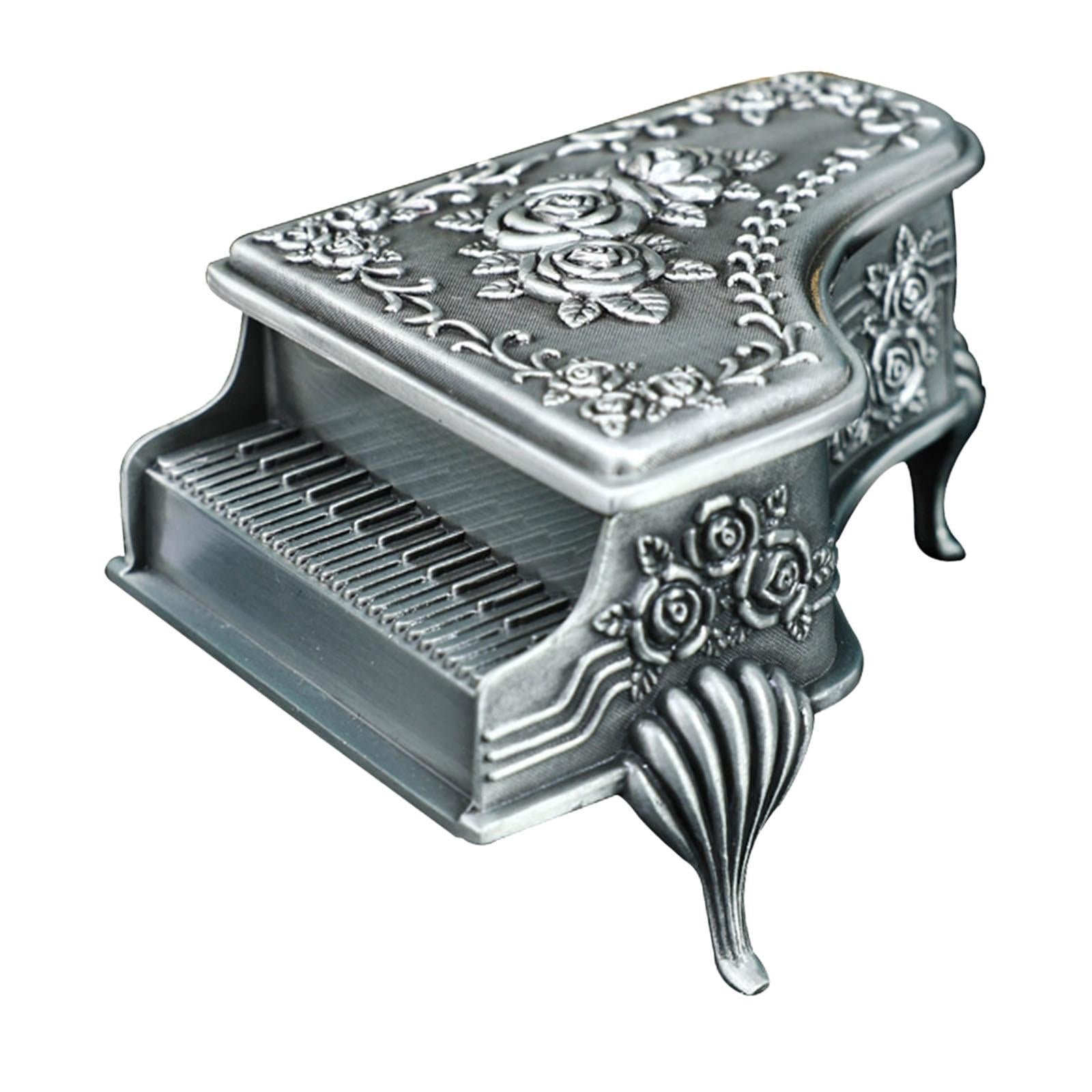 Jewelry Box Decorative Zinc Alloy Storage Case for Earrings Stud Rings Charm