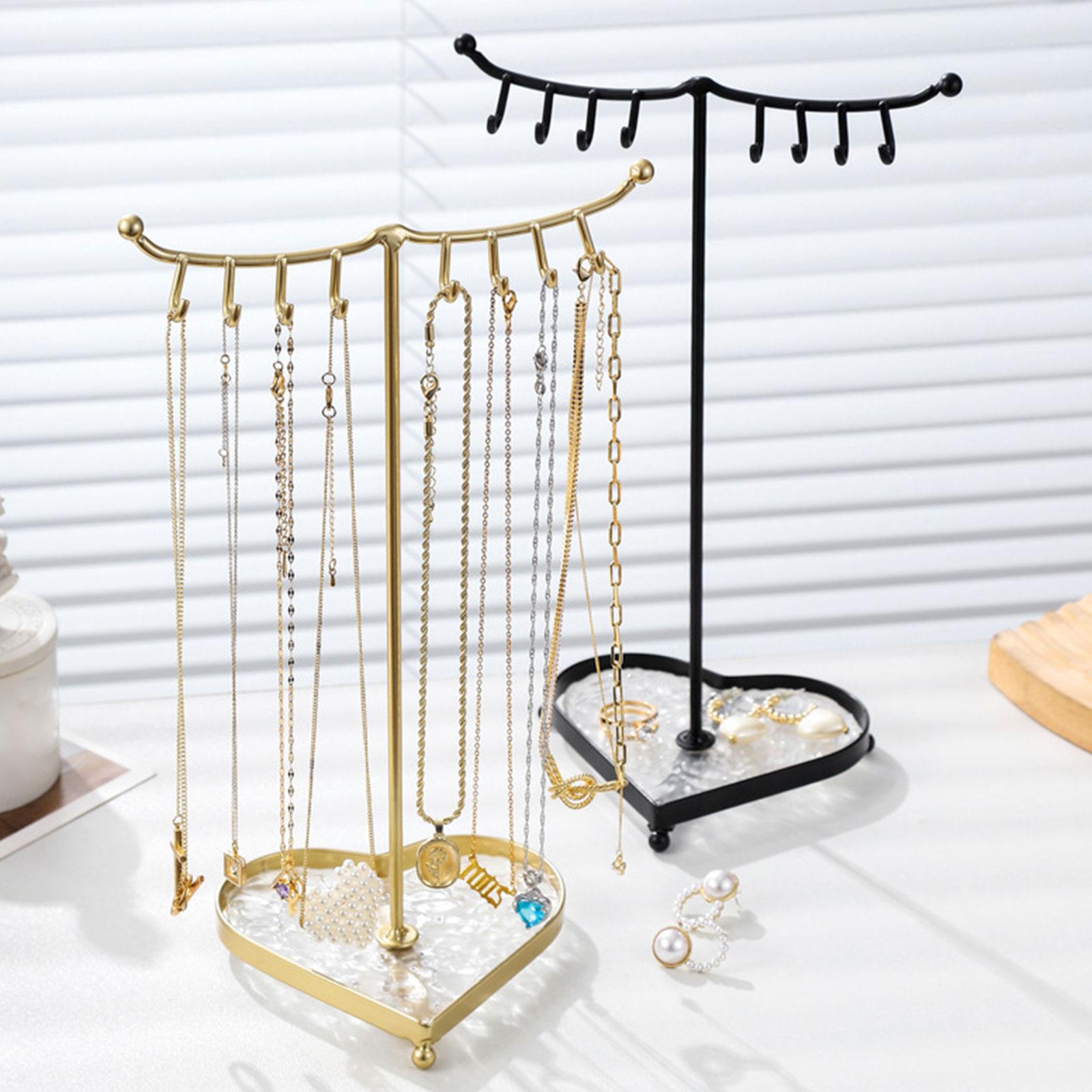 Jewelry Organizer Stand Jewelry Holder for Dresser Jewelry Props Photography Gold