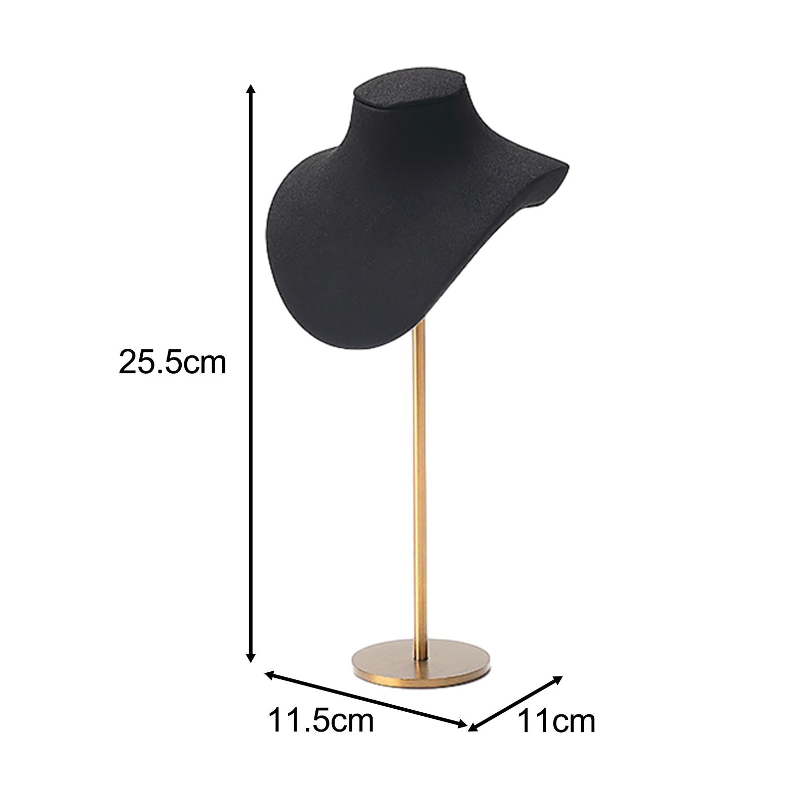 Necklace Chain Jewelry Bust Stand Trendy Ornament for Desk Presentation Shop Black