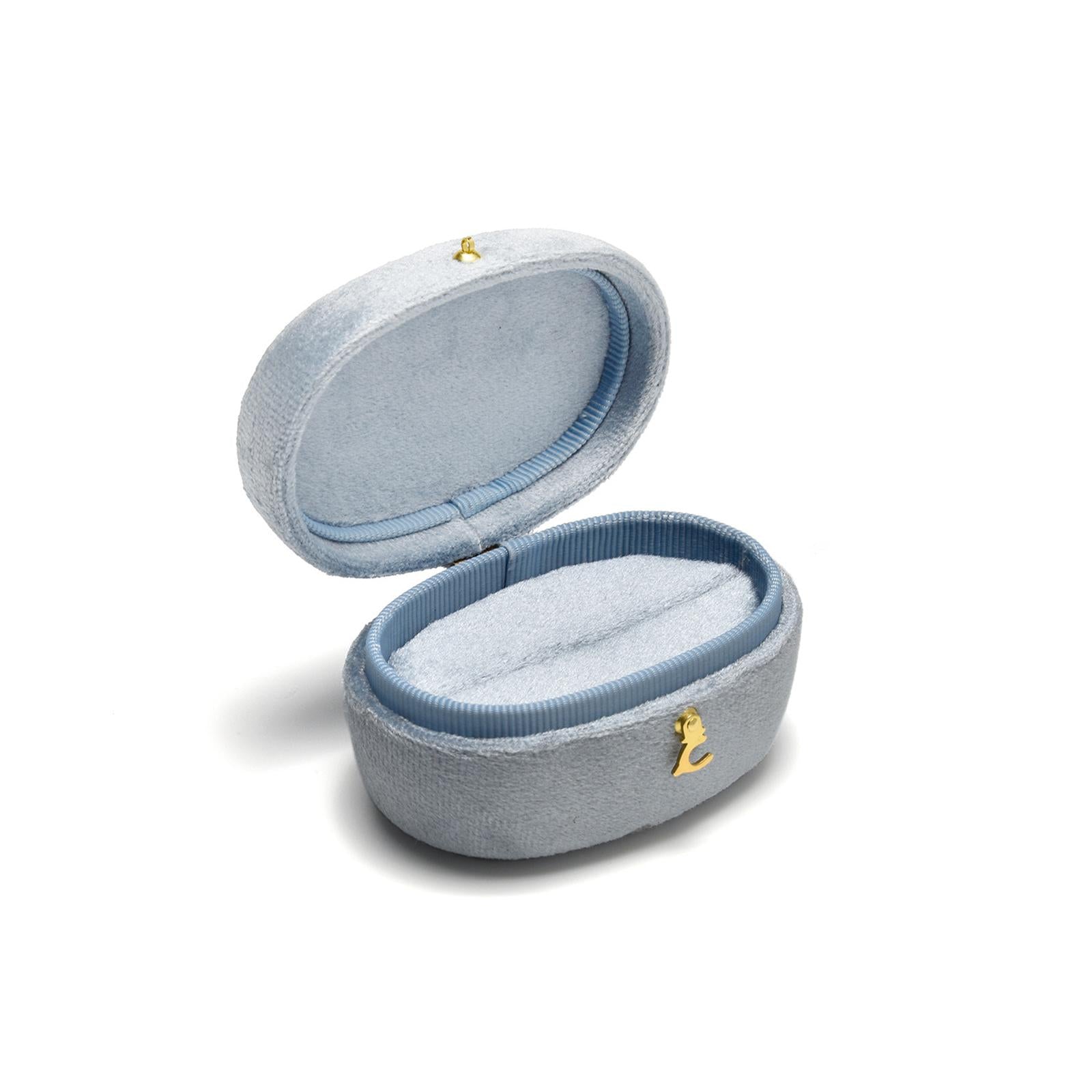 Ring Case Velvet Ring Bearer Holder for Birthday Anniversary Valentine's Day blue