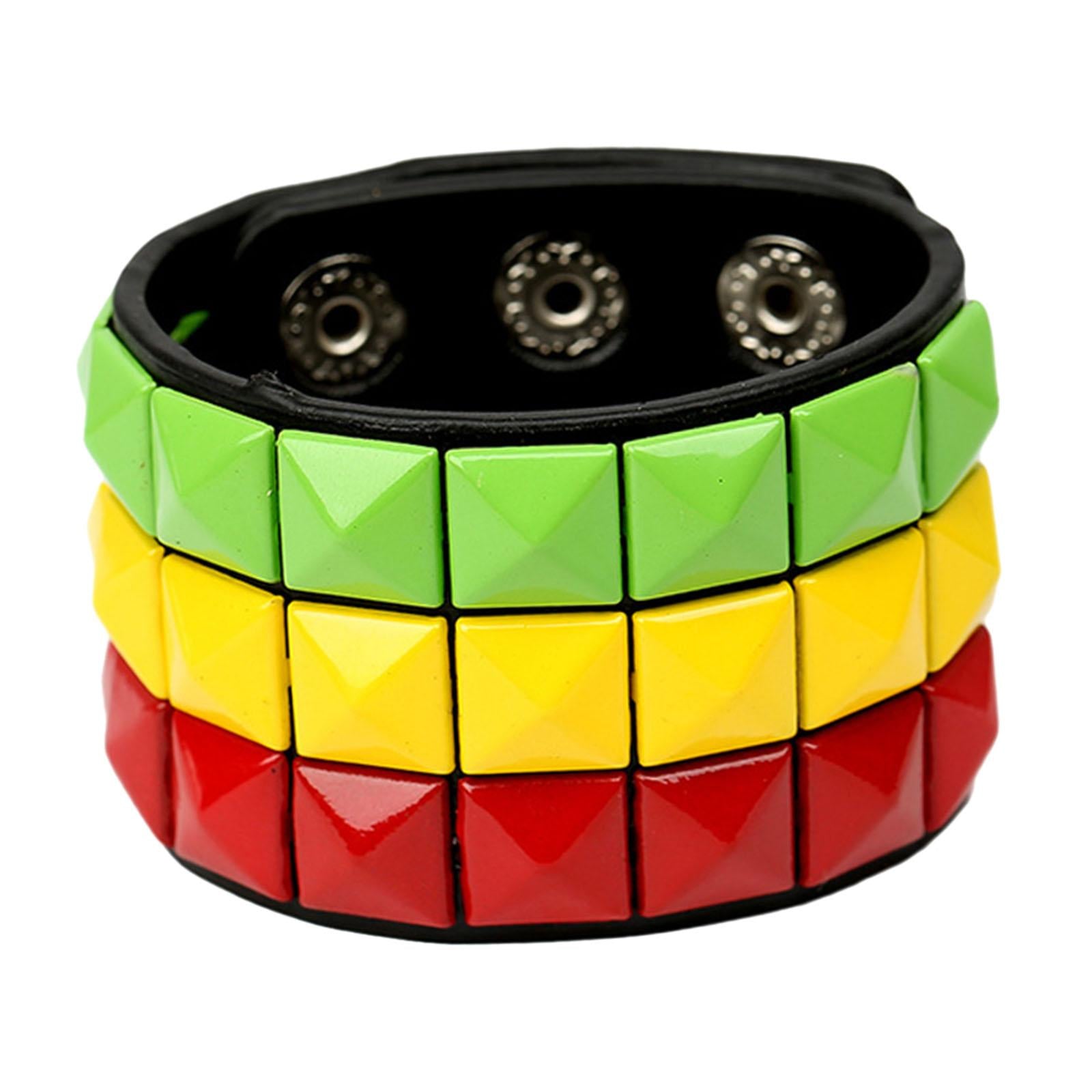 Cuff Bracelet Boyfriend Gifts Goth Wristband for Adults Graduation Halloween Three Colors