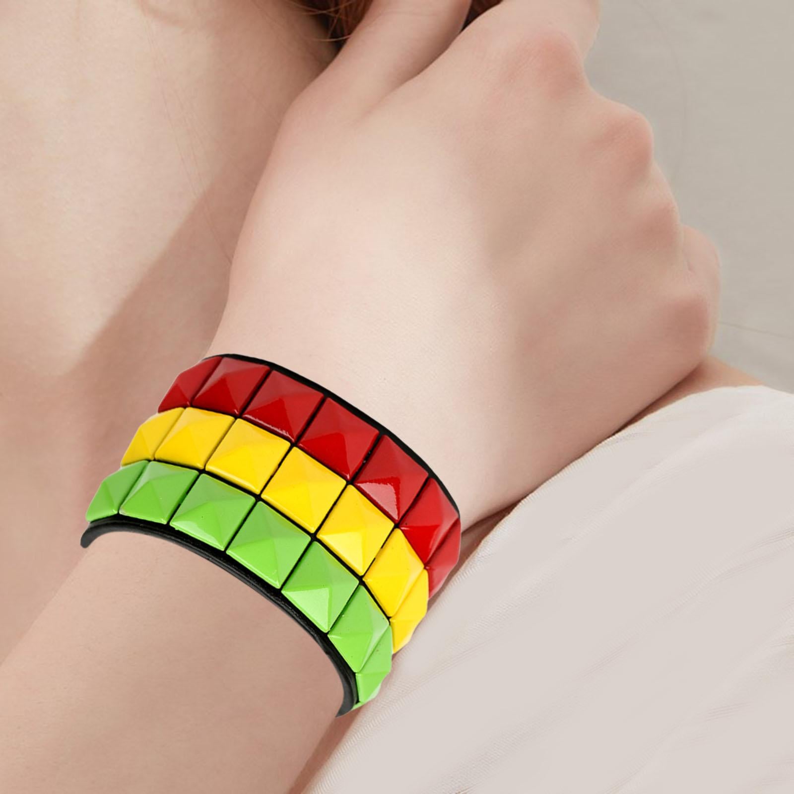 Cuff Bracelet Boyfriend Gifts Goth Wristband for Adults Graduation Halloween Three Colors