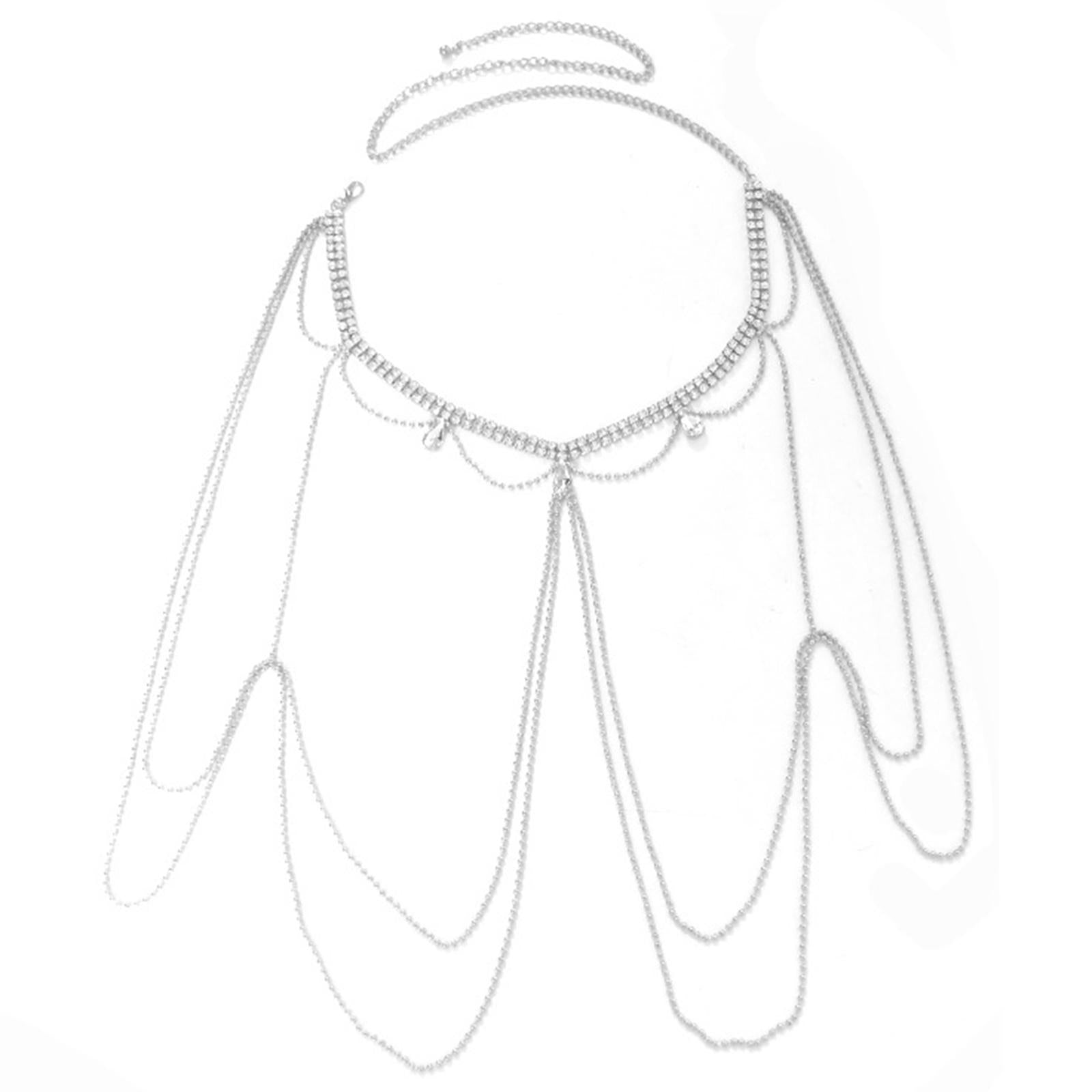 Shoulder Body Chain for Women Shiny Harness Shoulder Chain Dress Accessories