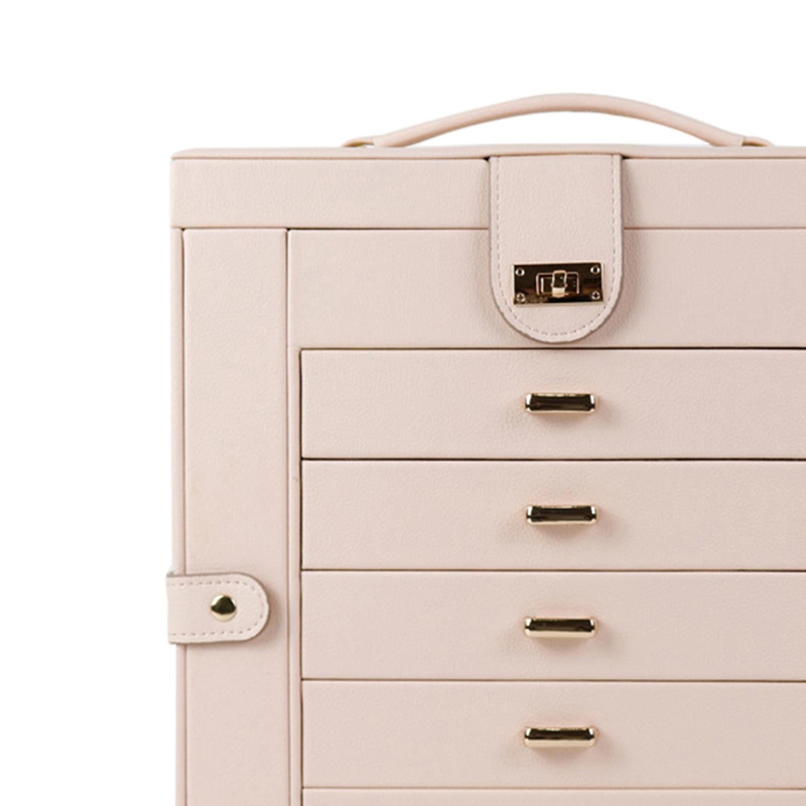 Jewelry Box Large Jewelry Storage Box for Watch Valentine's Day Gift for Her pink