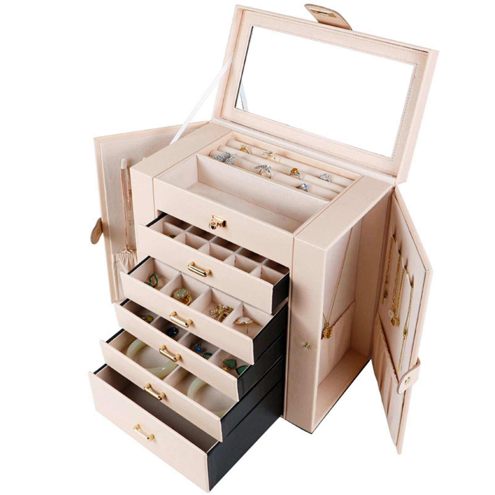 Jewelry Box Large Jewelry Storage Box for Watch Valentine's Day Gift for Her pink