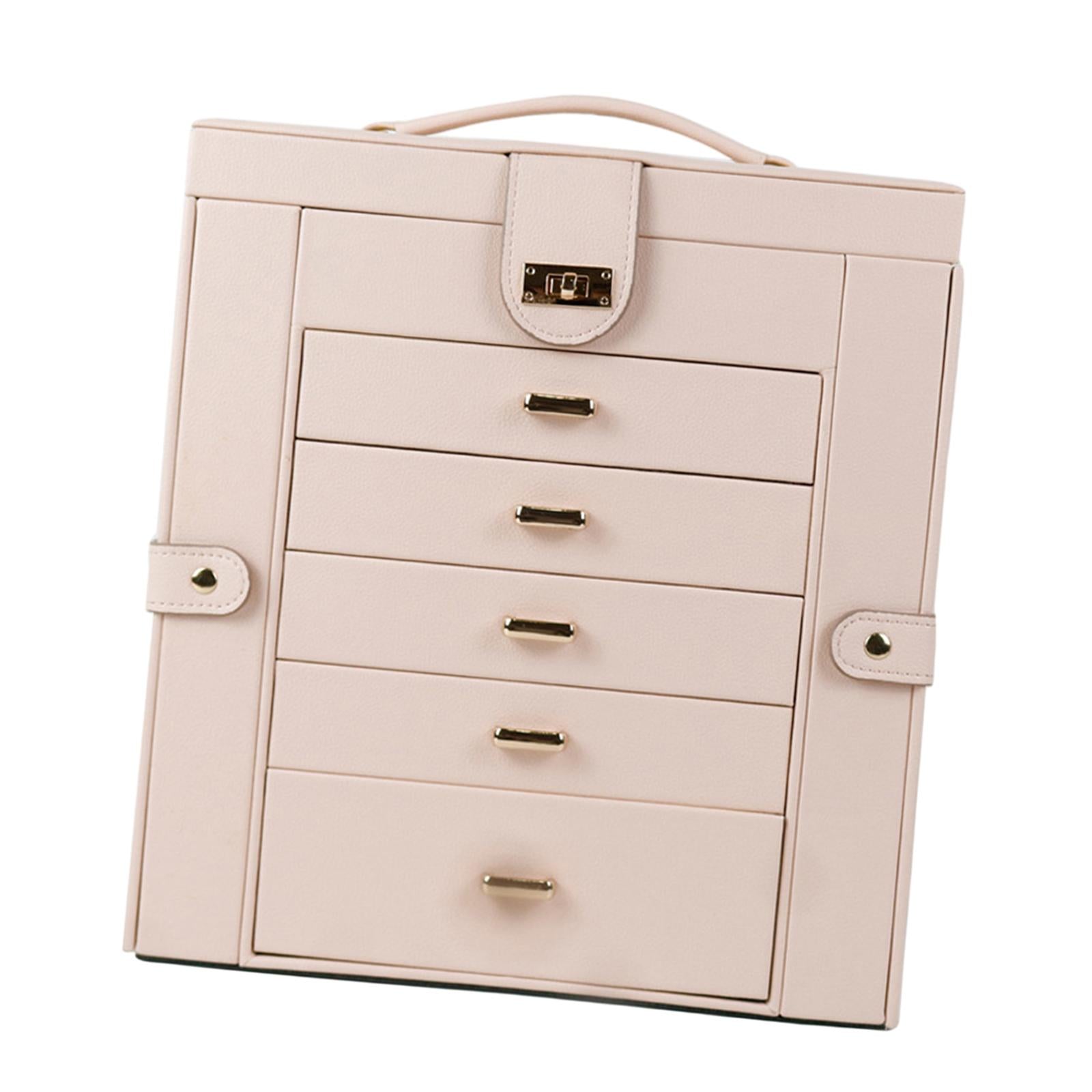 Jewelry Box Large Jewelry Storage Box for Watch Valentine's Day Gift for Her pink