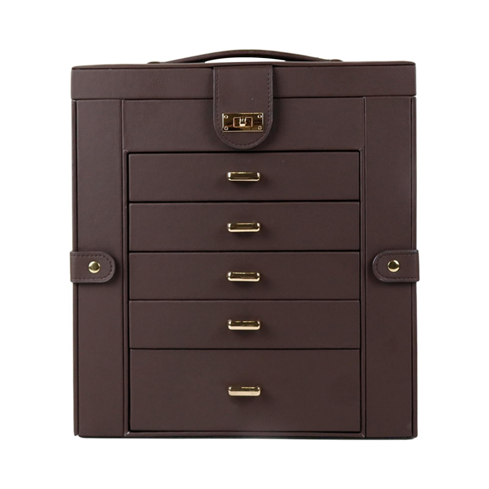 Jewelry Box Large Jewelry Storage Box for Watch Valentine's Day Gift for Her coffee