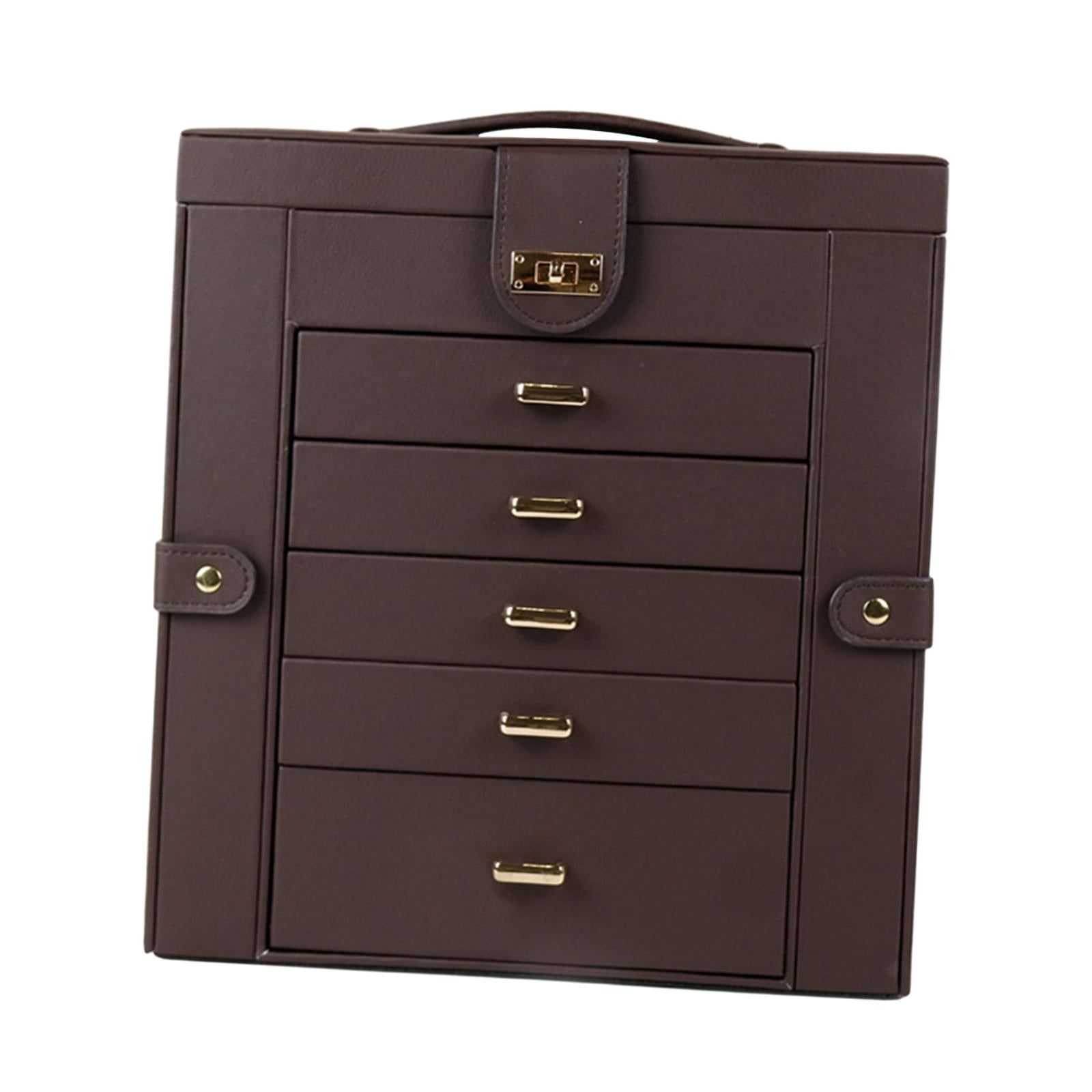 Jewelry Box Large Jewelry Storage Box for Watch Valentine's Day Gift for Her coffee