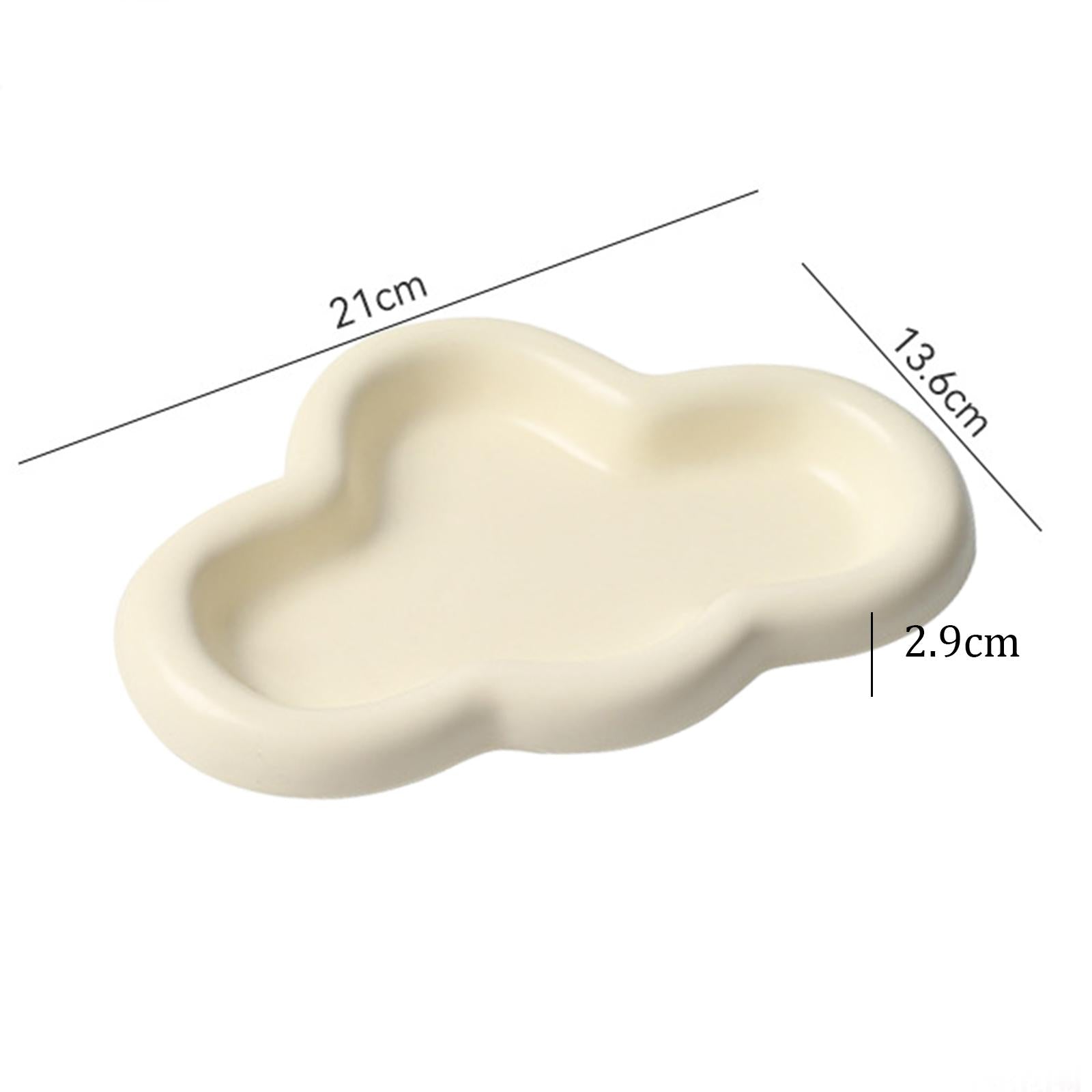 Trinket Tray Watch Keys Tray Ceramic Jewelry Plate for Bedside Table Desktop Matte Yellow