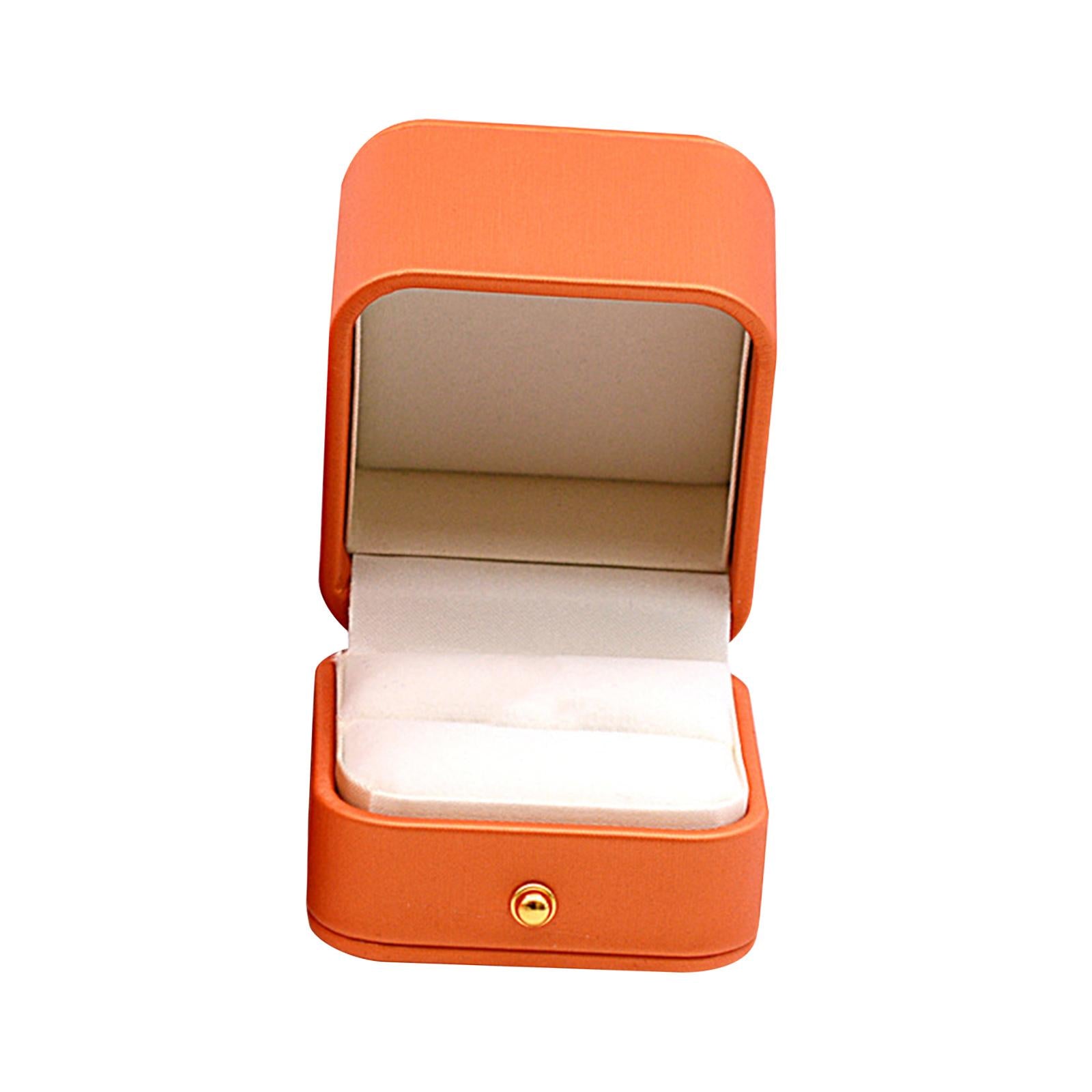 Wedding Ring Box Container Leather Ring Box for Party Engagement Anniversary