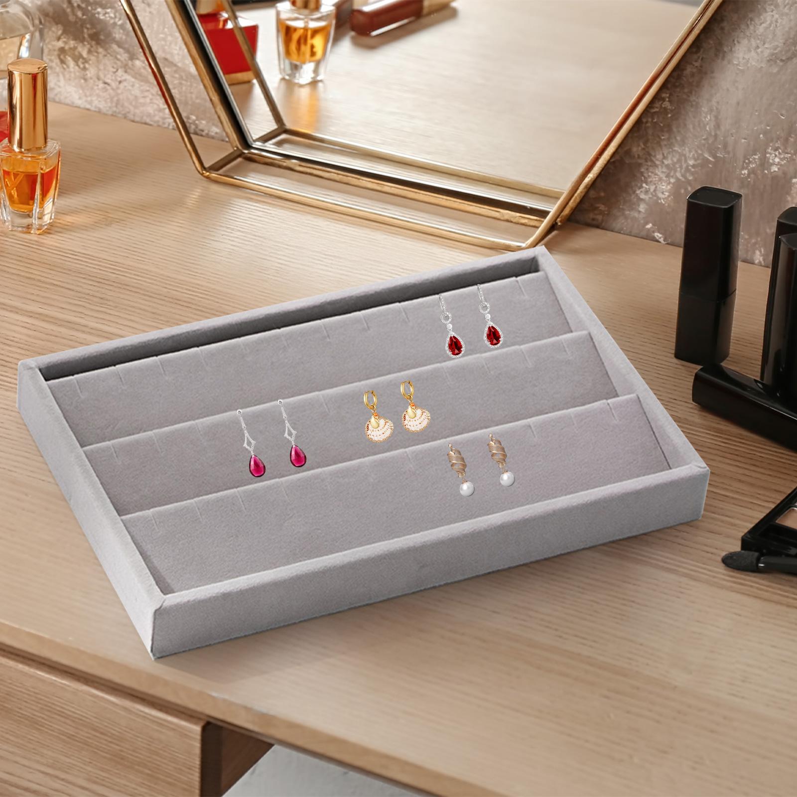 Jewelry Organizer Ring Tray Jewelry Storage Case for Earring Travel Home Use Style C