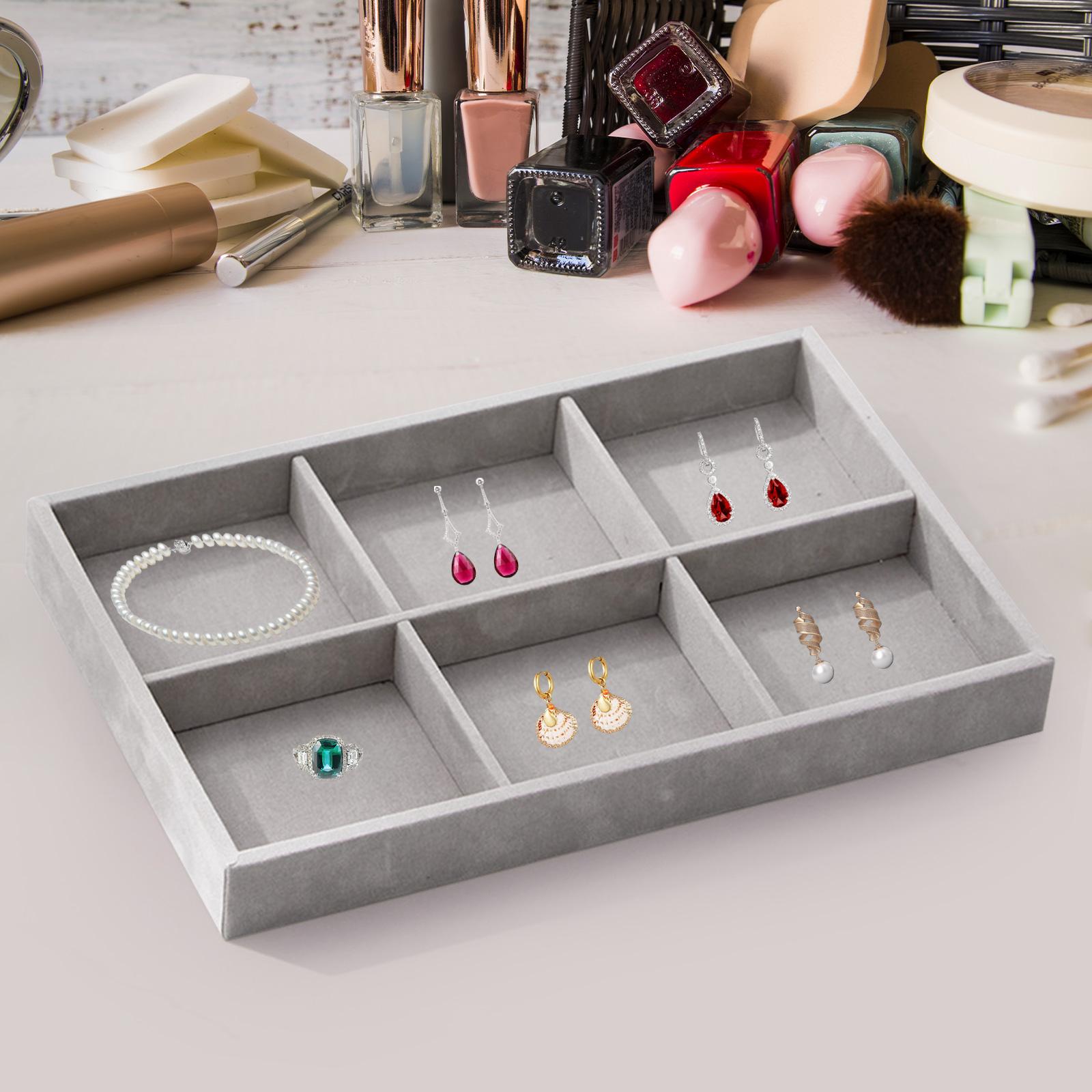 Jewelry Organizer Ring Tray Jewelry Storage Case for Earring Travel Home Use Style D