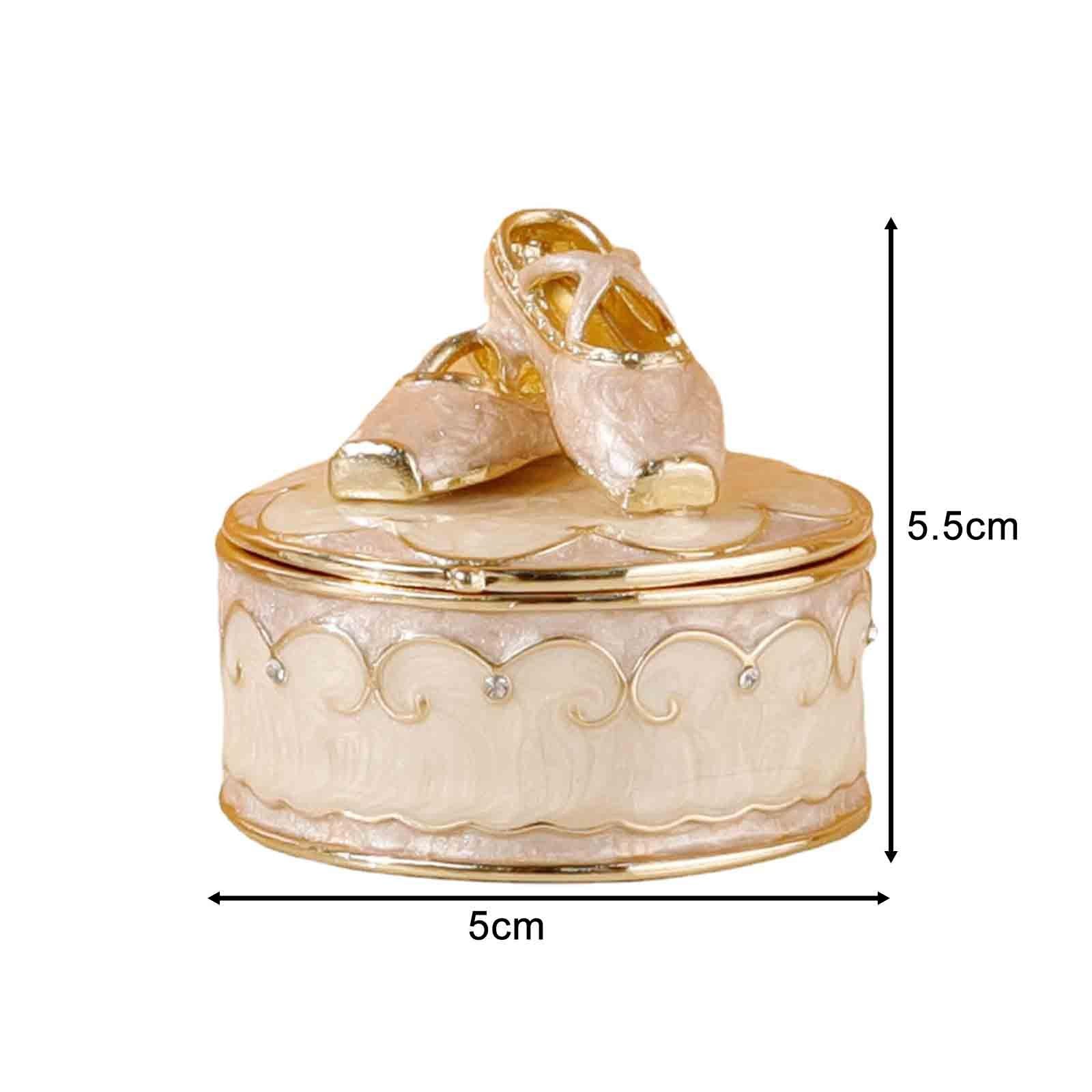 Jewelry Box Keepsake Box Portable Handpainted Ballet Shoes Trinket Box