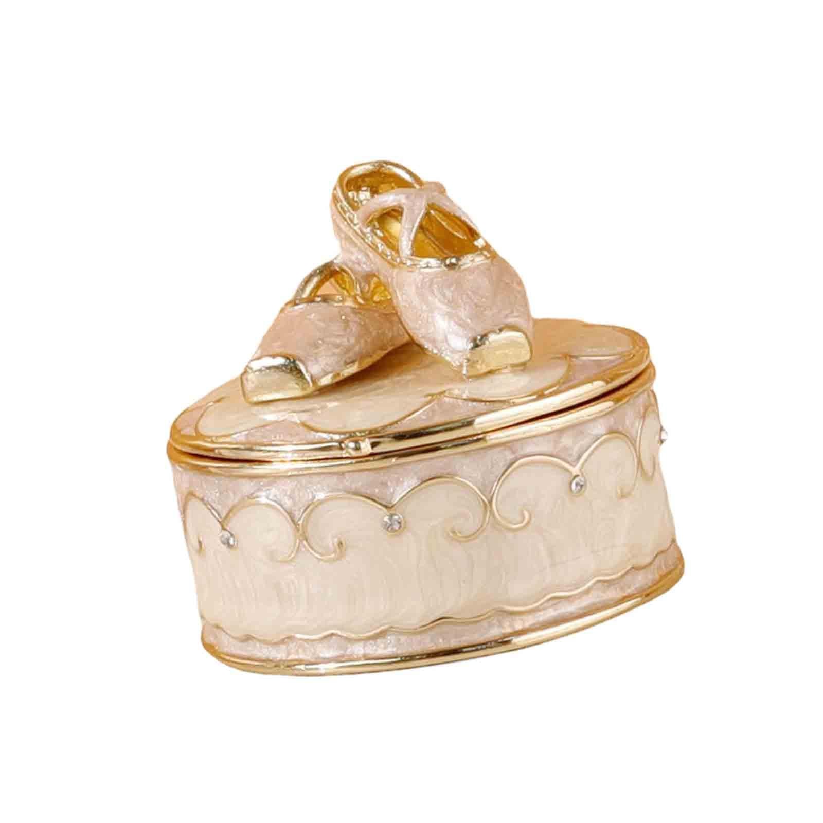 Jewelry Box Keepsake Box Portable Handpainted Ballet Shoes Trinket Box