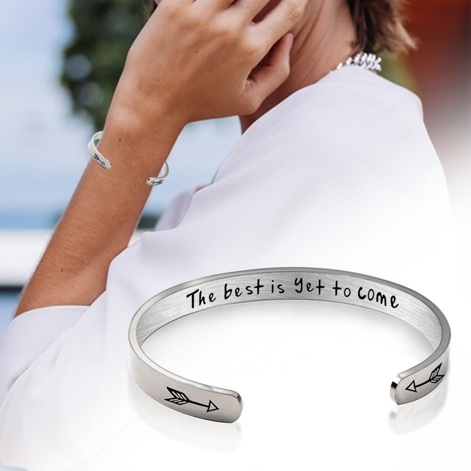 Open Cuff Bracelet Gift Cuff Bangle Bracelet for Birthday Engagement Friends