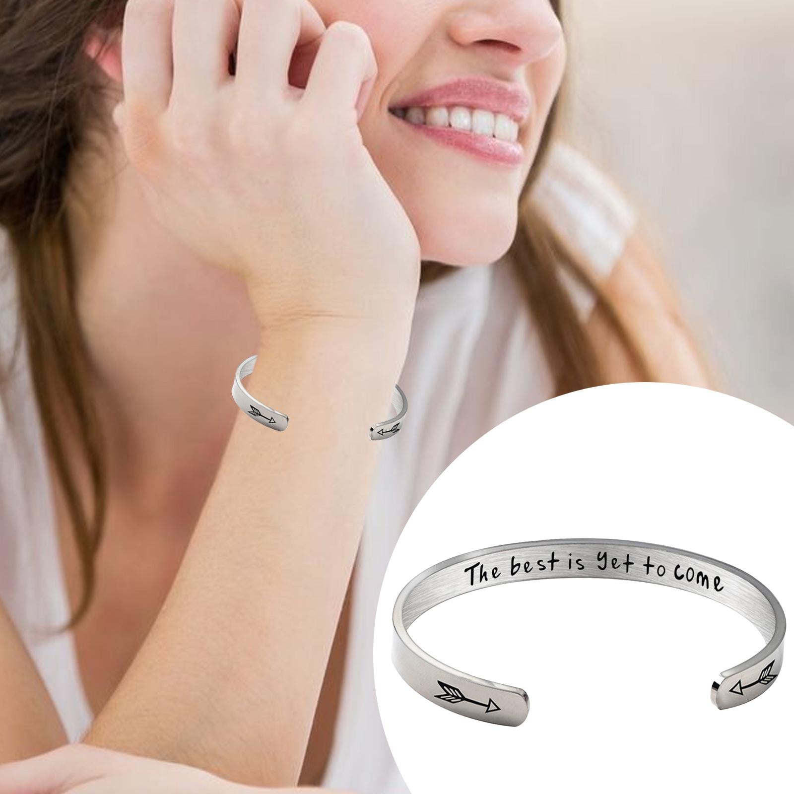 Open Cuff Bracelet Gift Cuff Bangle Bracelet for Birthday Engagement Friends