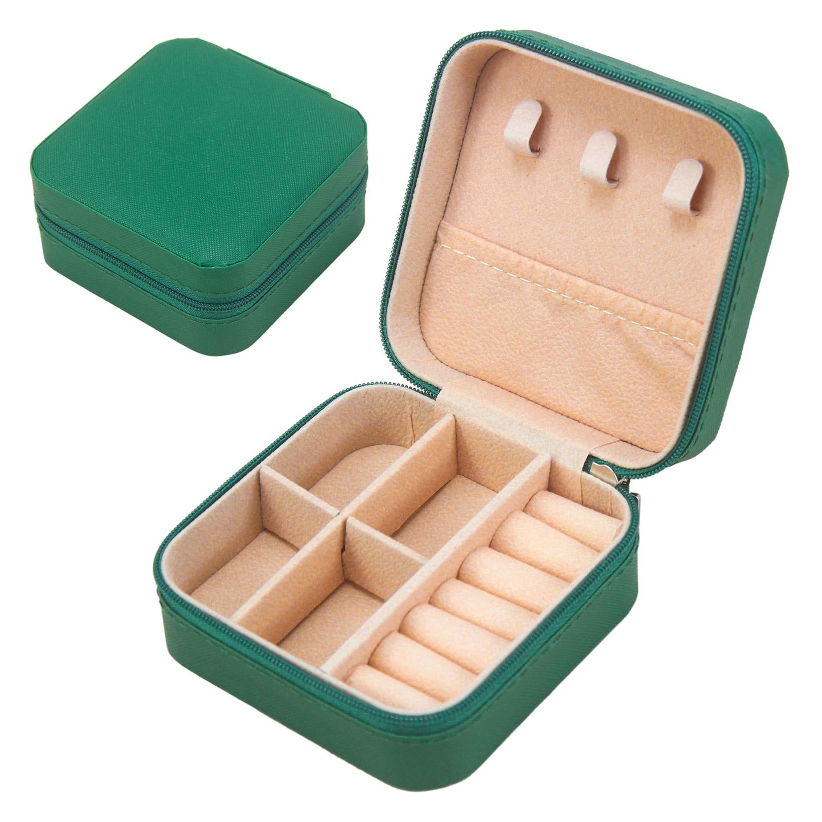 Jewelry Box Container Showcase Jewelry Storage Box for Pendant Charm Earring Green