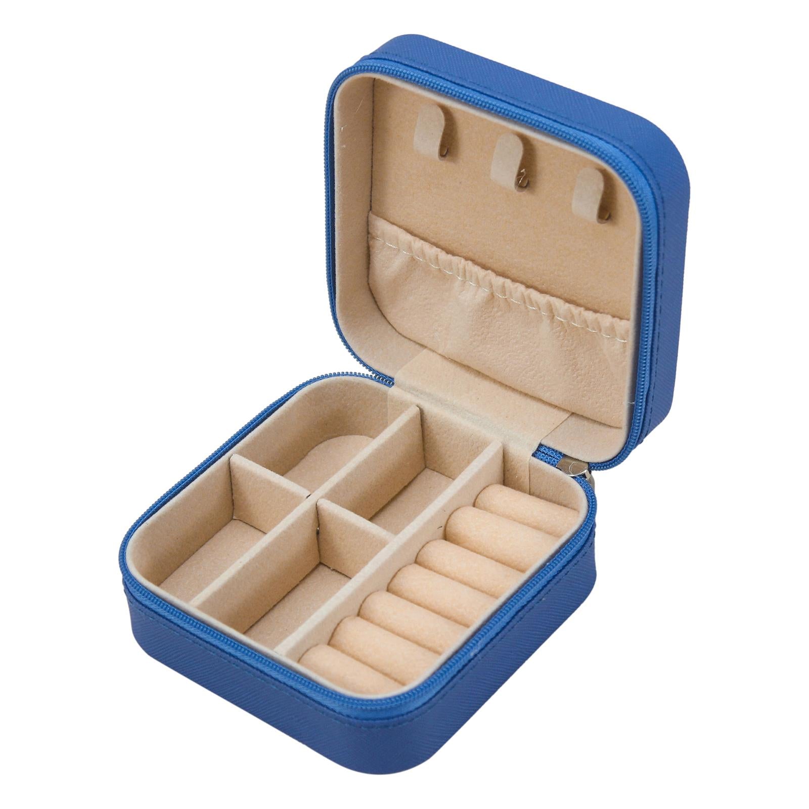 Jewelry Box Container Showcase Jewelry Storage Box for Pendant Charm Earring Blue