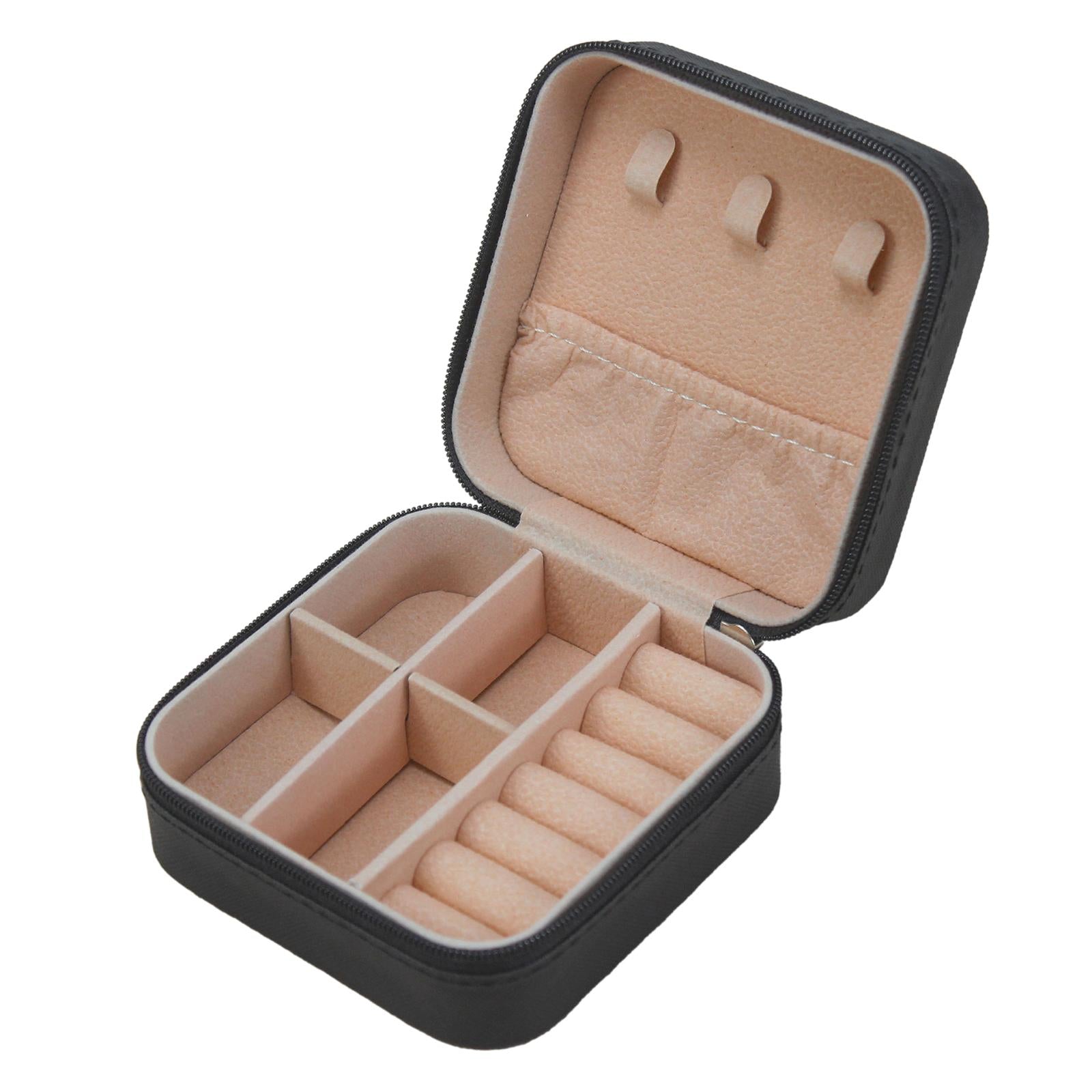 Jewelry Box Container Showcase Jewelry Storage Box for Pendant Charm Earring Black