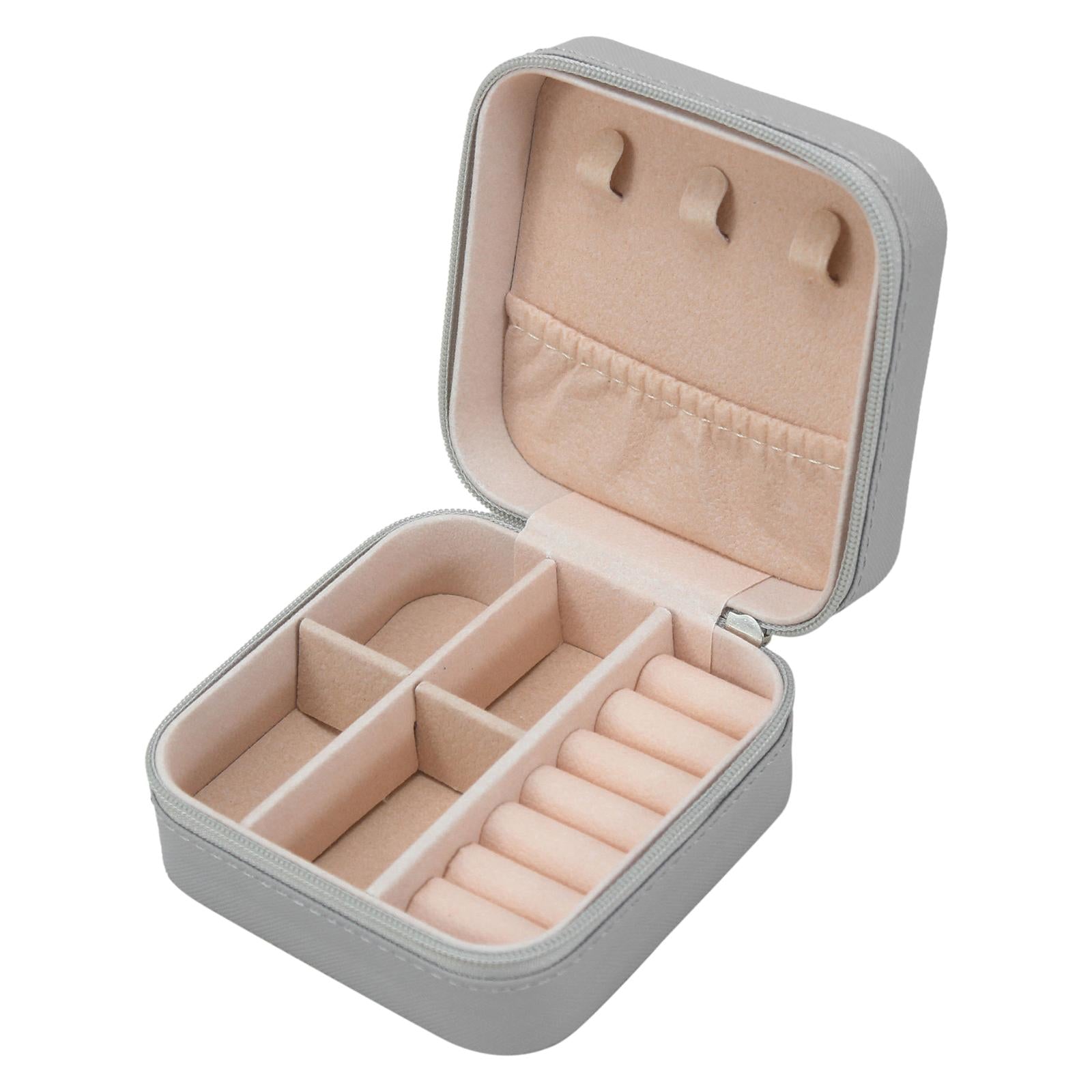 Jewelry Box Container Showcase Jewelry Storage Box for Pendant Charm Earring Gray