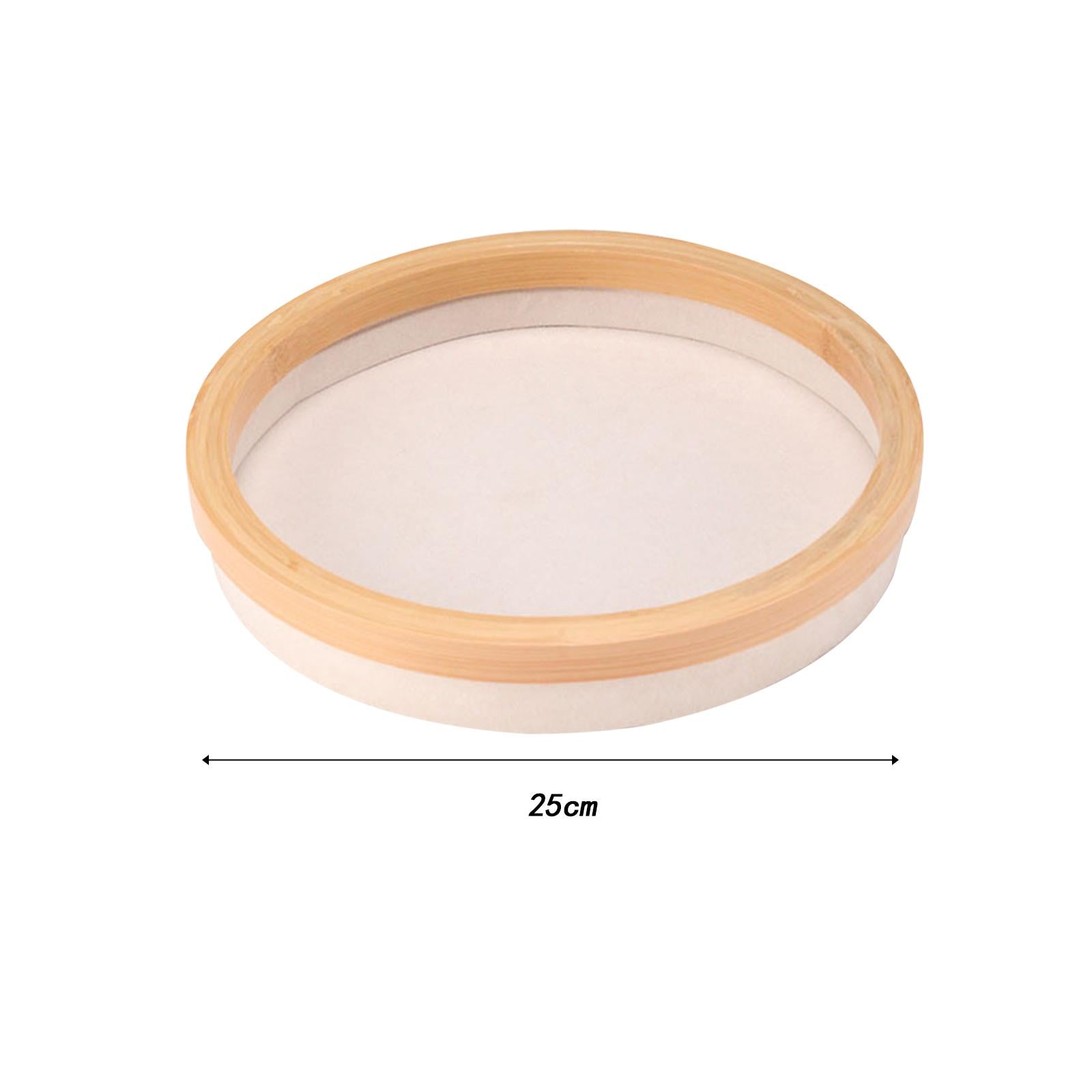 Jewelry Tray Round Jewelry Holder for Bangle Necklace Bracelet Rings Earring Beige