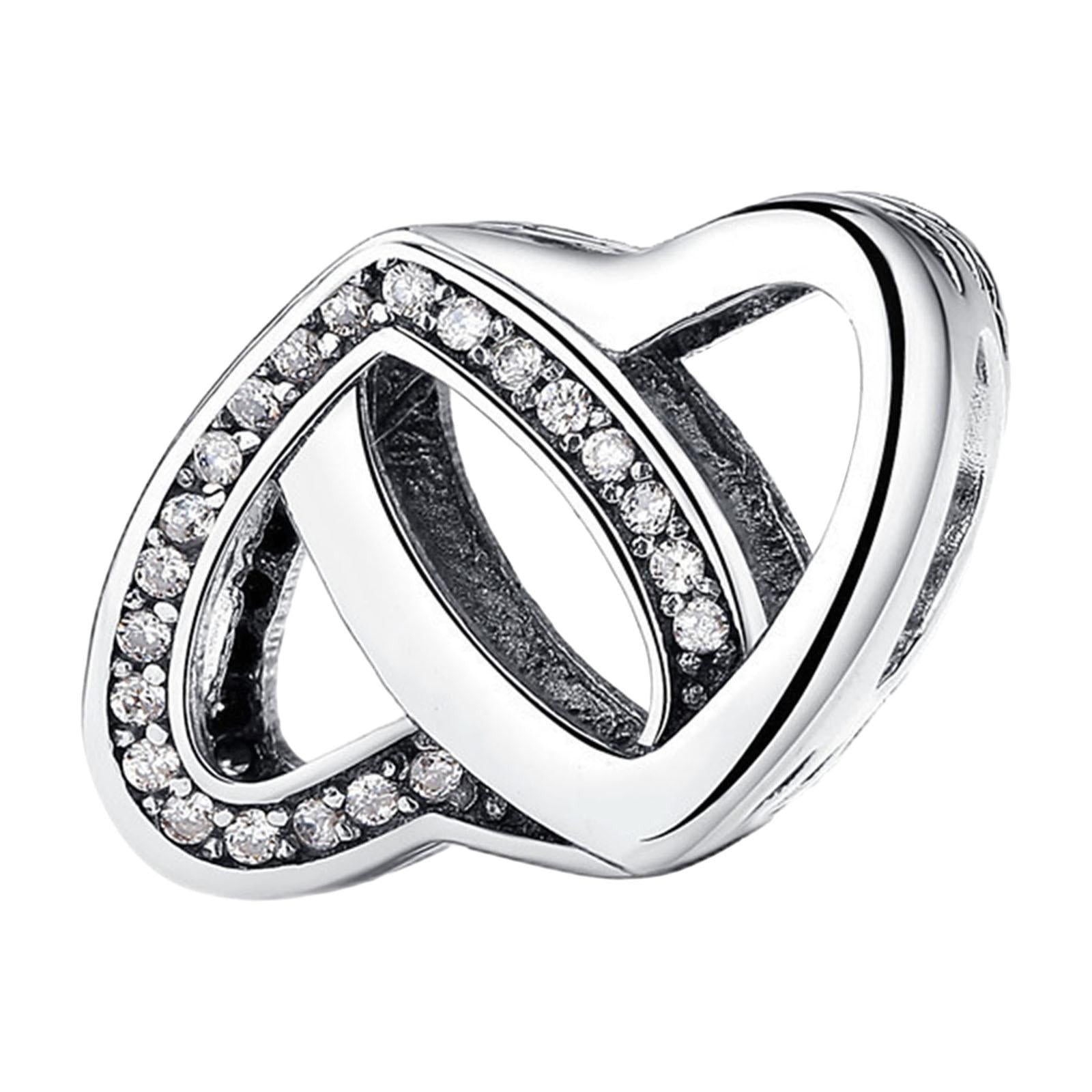 Heart Charm Bead Dual Heart Shaped Charm for Jewelry Making Findings Lover