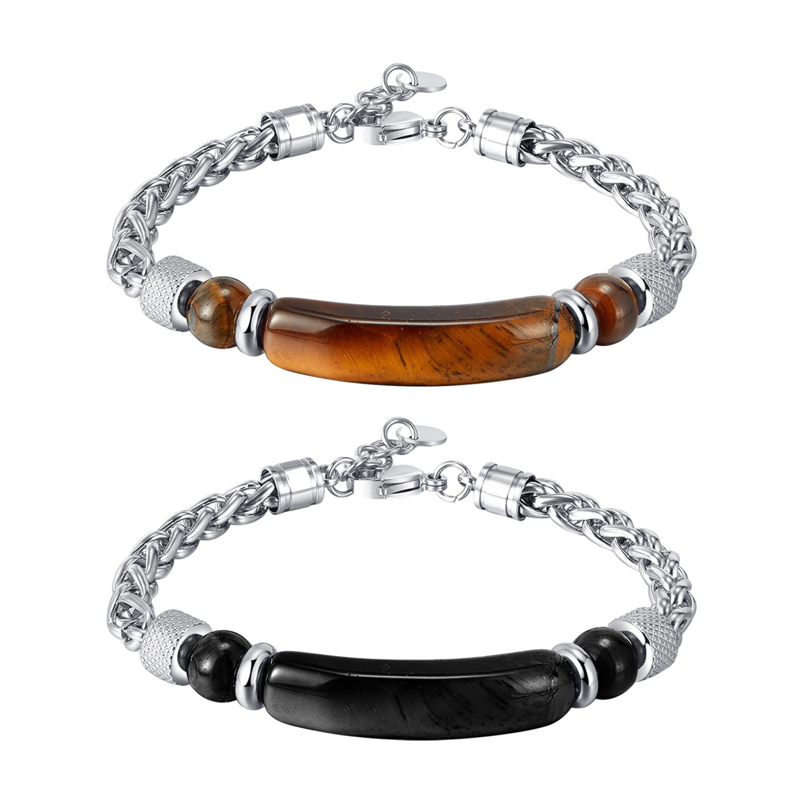 Men's Bracelet from Wife Wrist Bangle for Husband Birthday Father's Day Gift Black