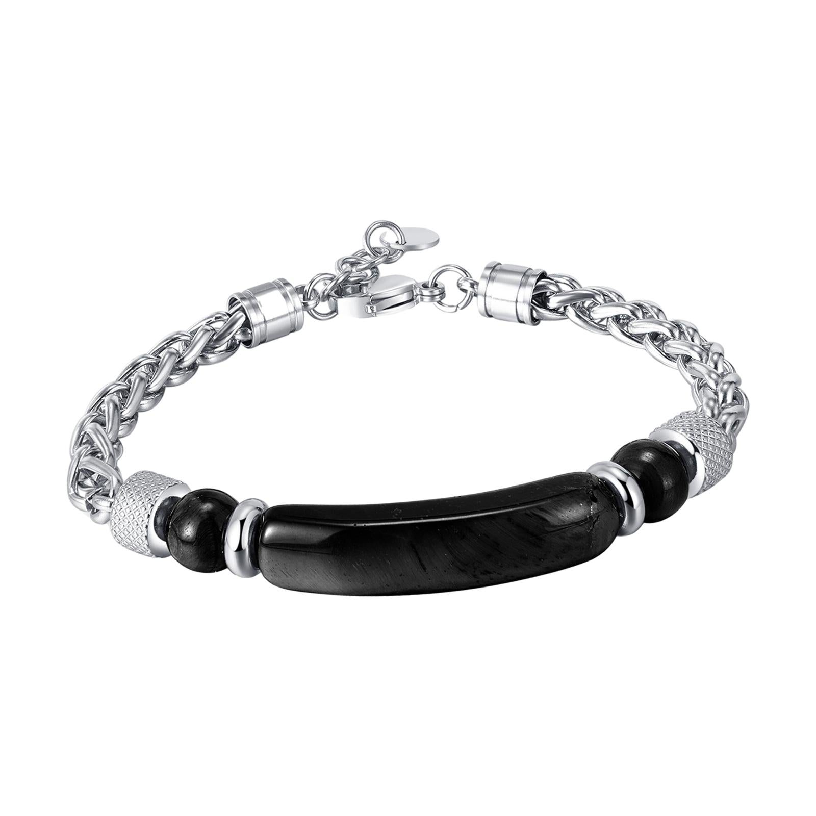 Men's Bracelet from Wife Wrist Bangle for Husband Birthday Father's Day Gift Black