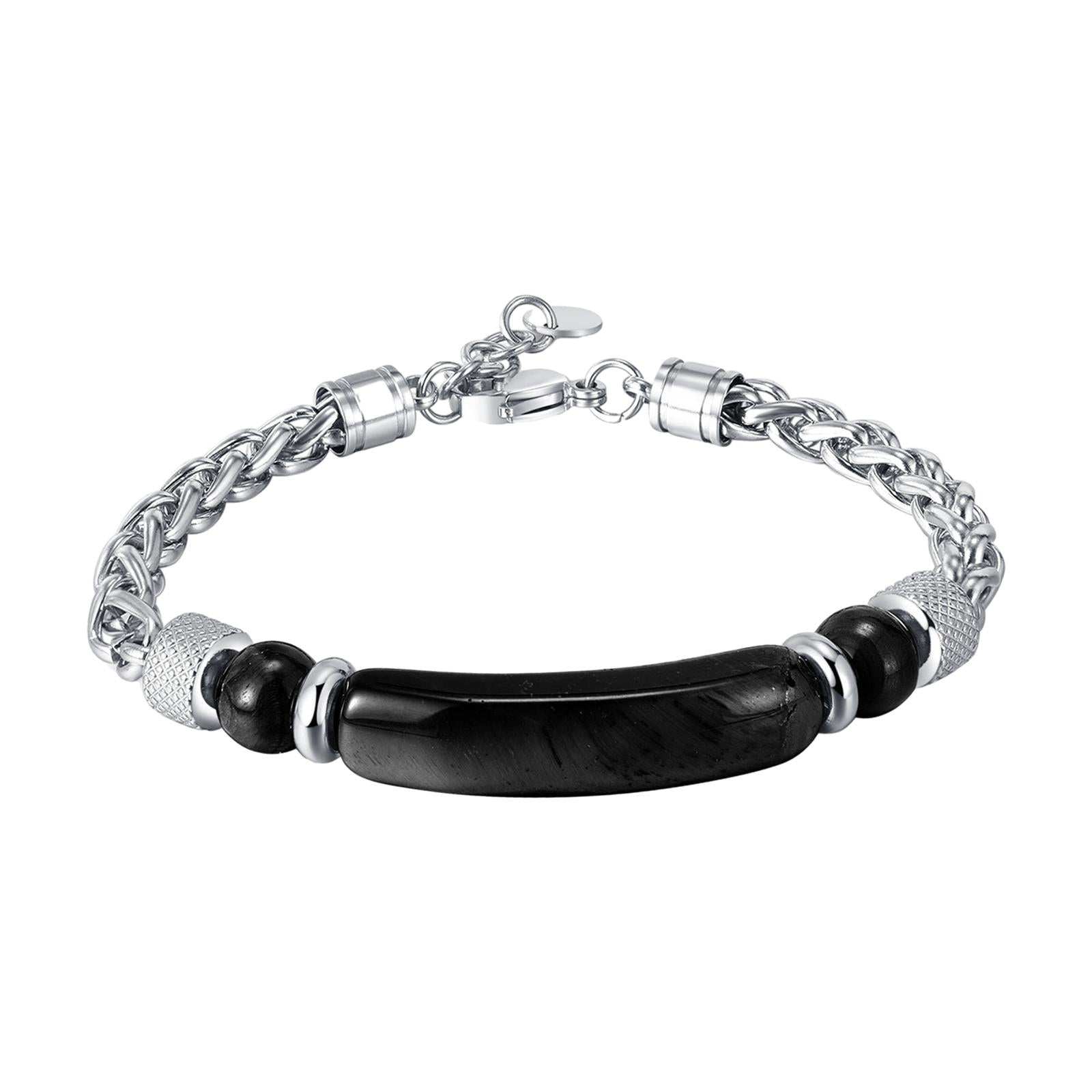 Men's Bracelet from Wife Wrist Bangle for Husband Birthday Father's Day Gift Black