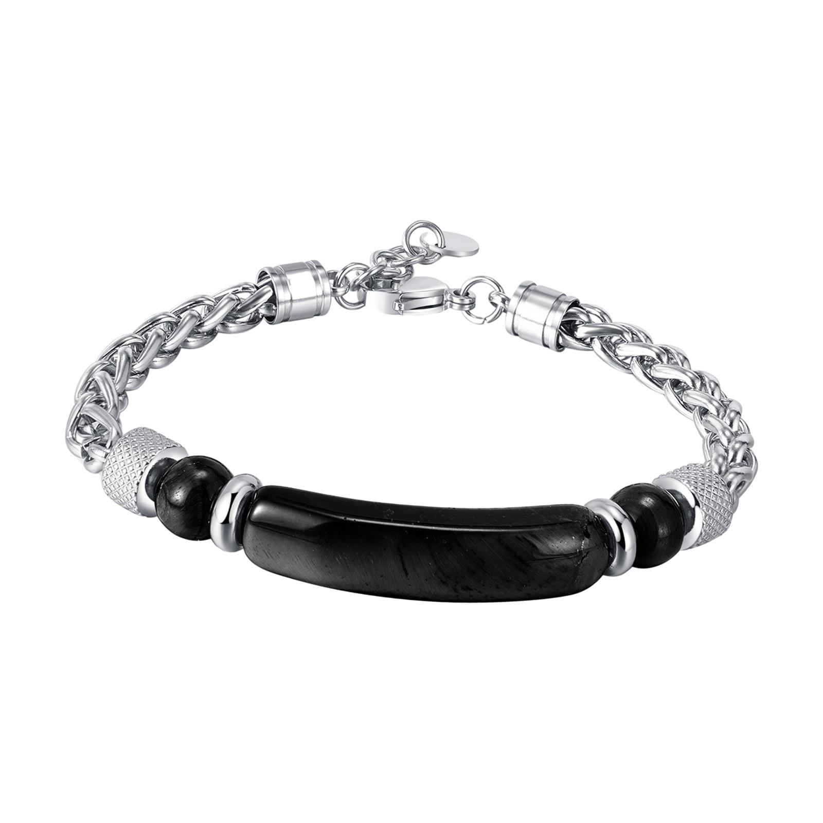 Men's Bracelet from Wife Wrist Bangle for Husband Birthday Father's Day Gift Black