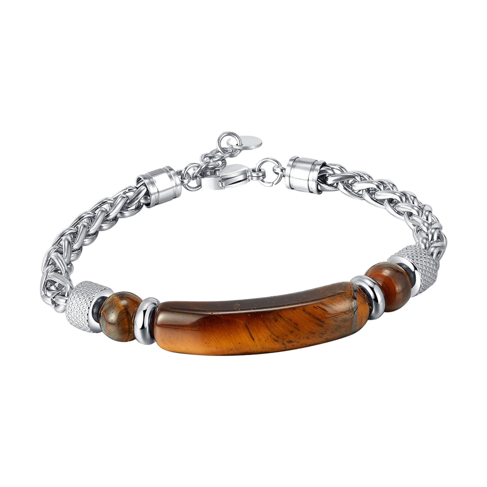 Men's Bracelet from Wife Wrist Bangle for Husband Birthday Father's Day Gift Brown