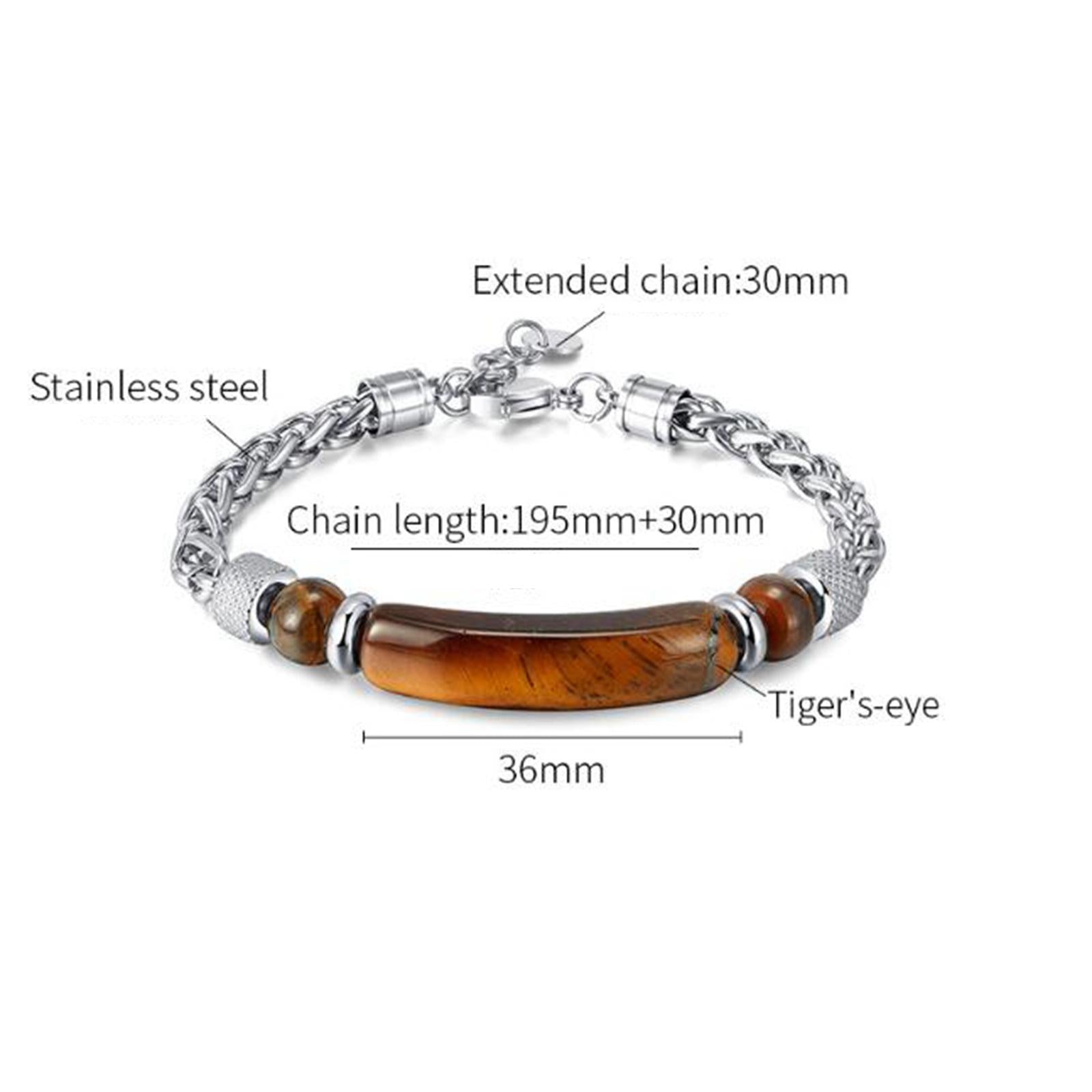 Men's Bracelet from Wife Wrist Bangle for Husband Birthday Father's Day Gift Brown