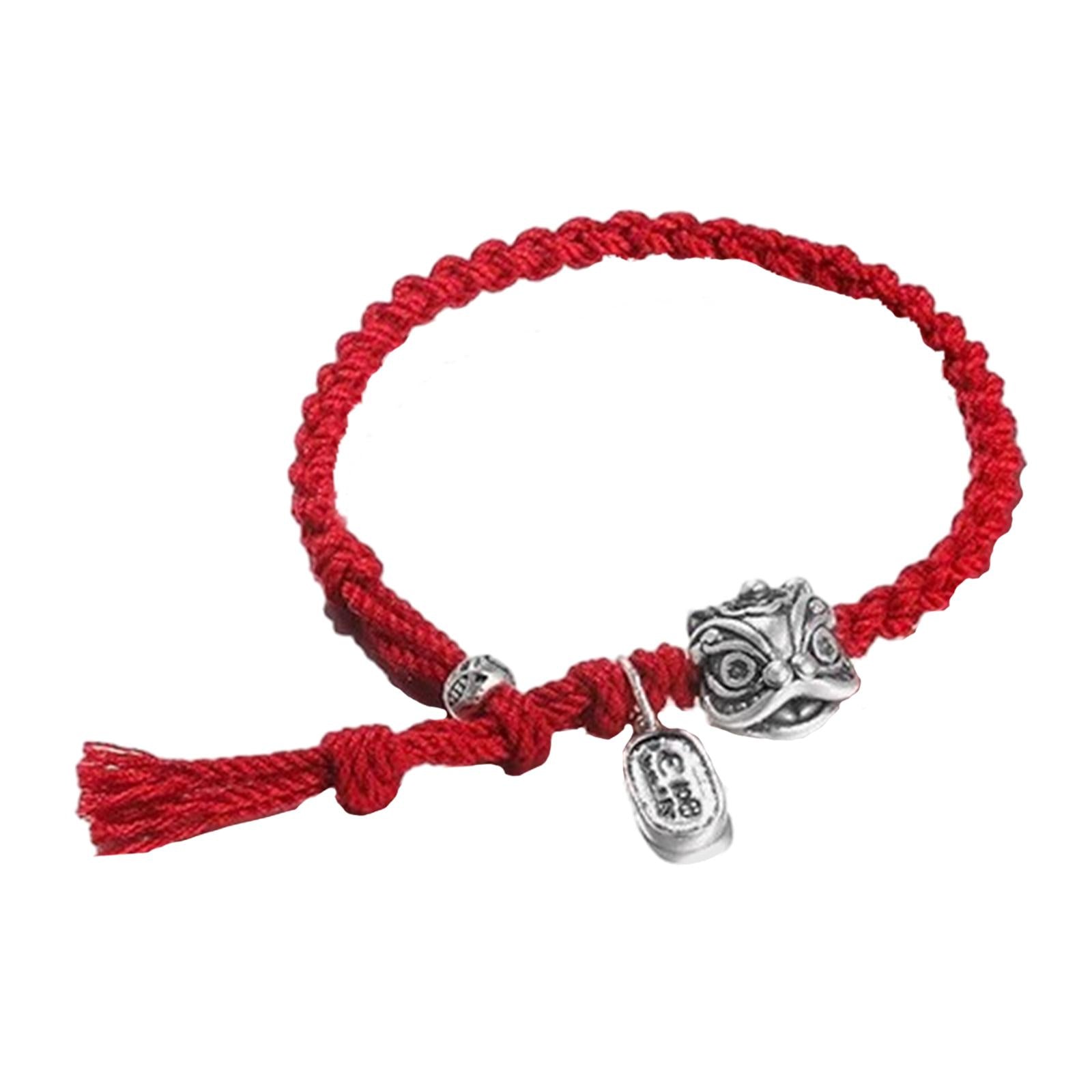 Dancing Lion Head Bracelet Red String Bracelet for Party Birthday Engagement