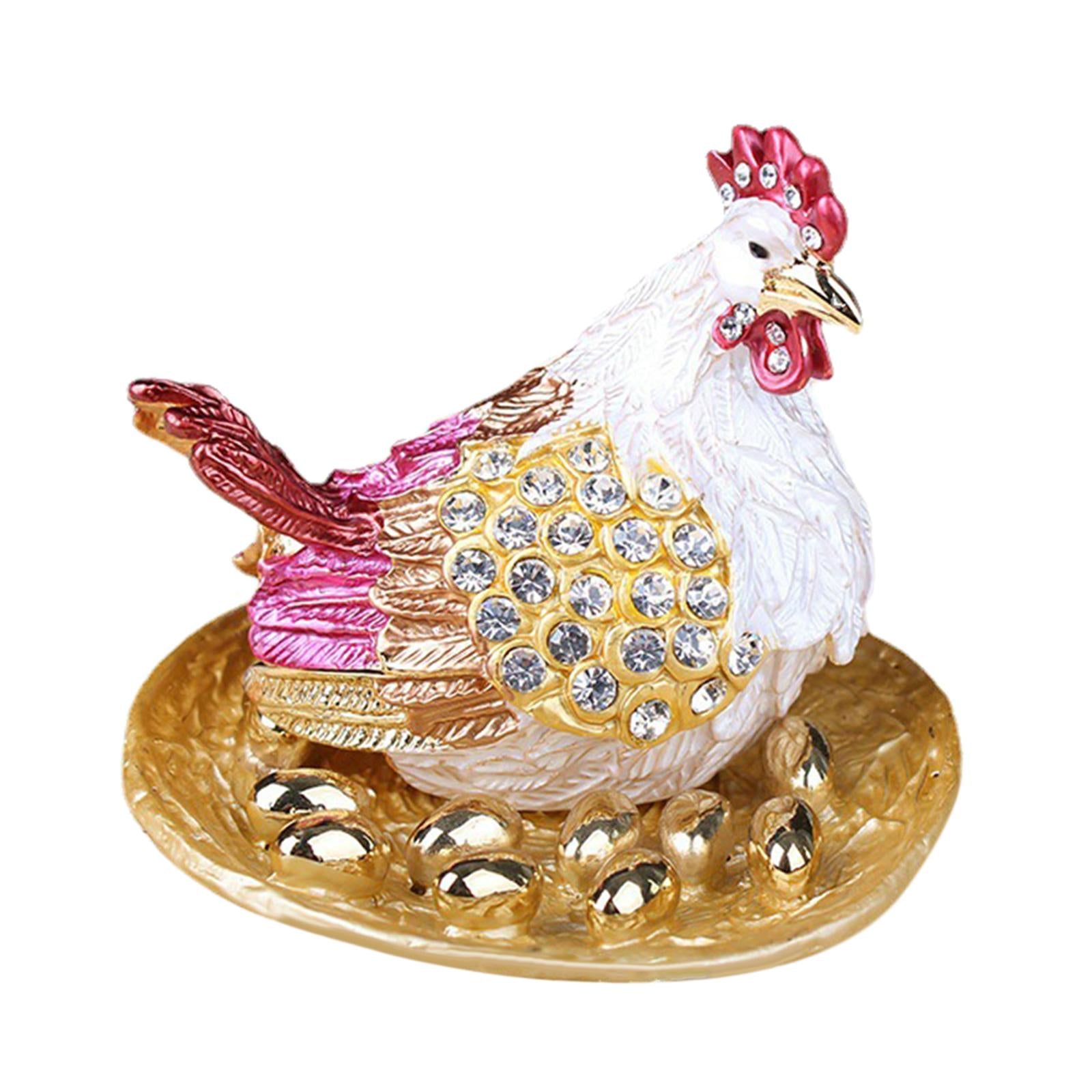 Hen Hatching Eggs Figurine Sculpture Chick Ornament for Tabletop Gift Summer