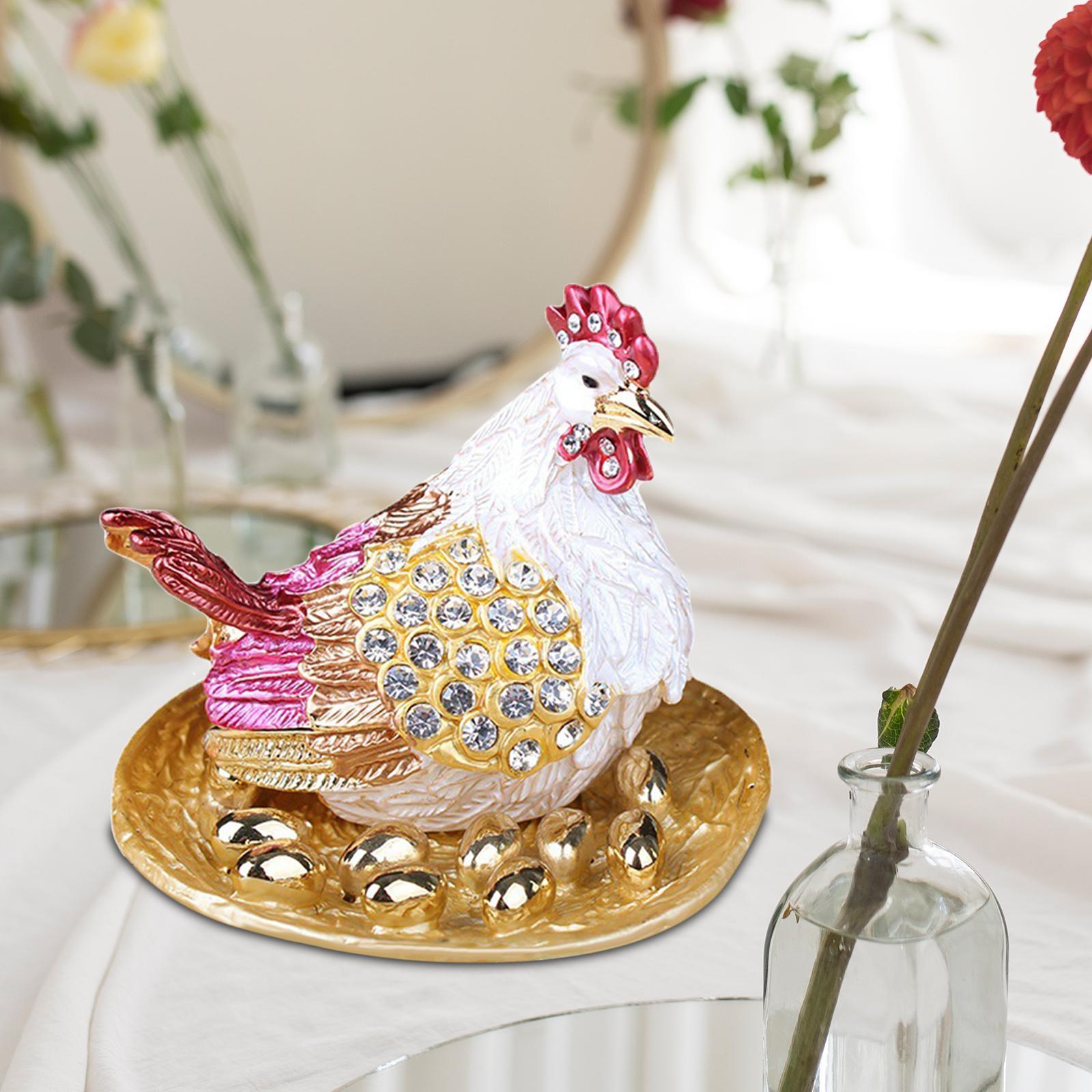 Hen Hatching Eggs Figurine Sculpture Chick Ornament for Tabletop Gift Summer