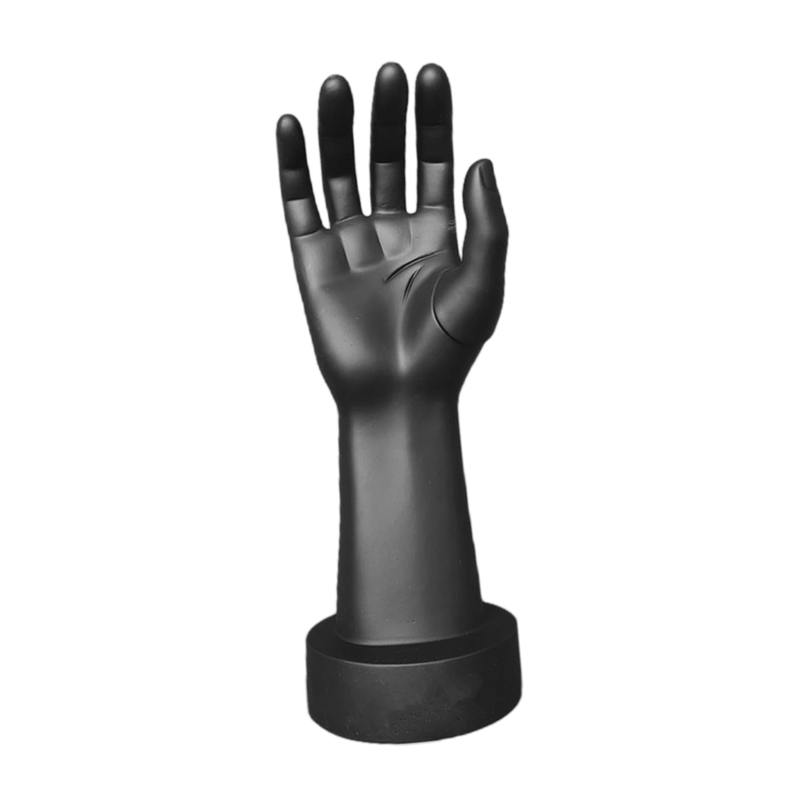 Male Mannequin Hand Black Jewelry Organizer for Watch Gloves Photograph Prop