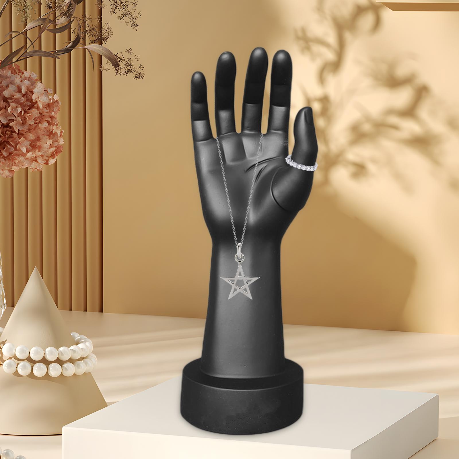 Male Mannequin Hand Black Jewelry Organizer for Watch Gloves Photograph Prop