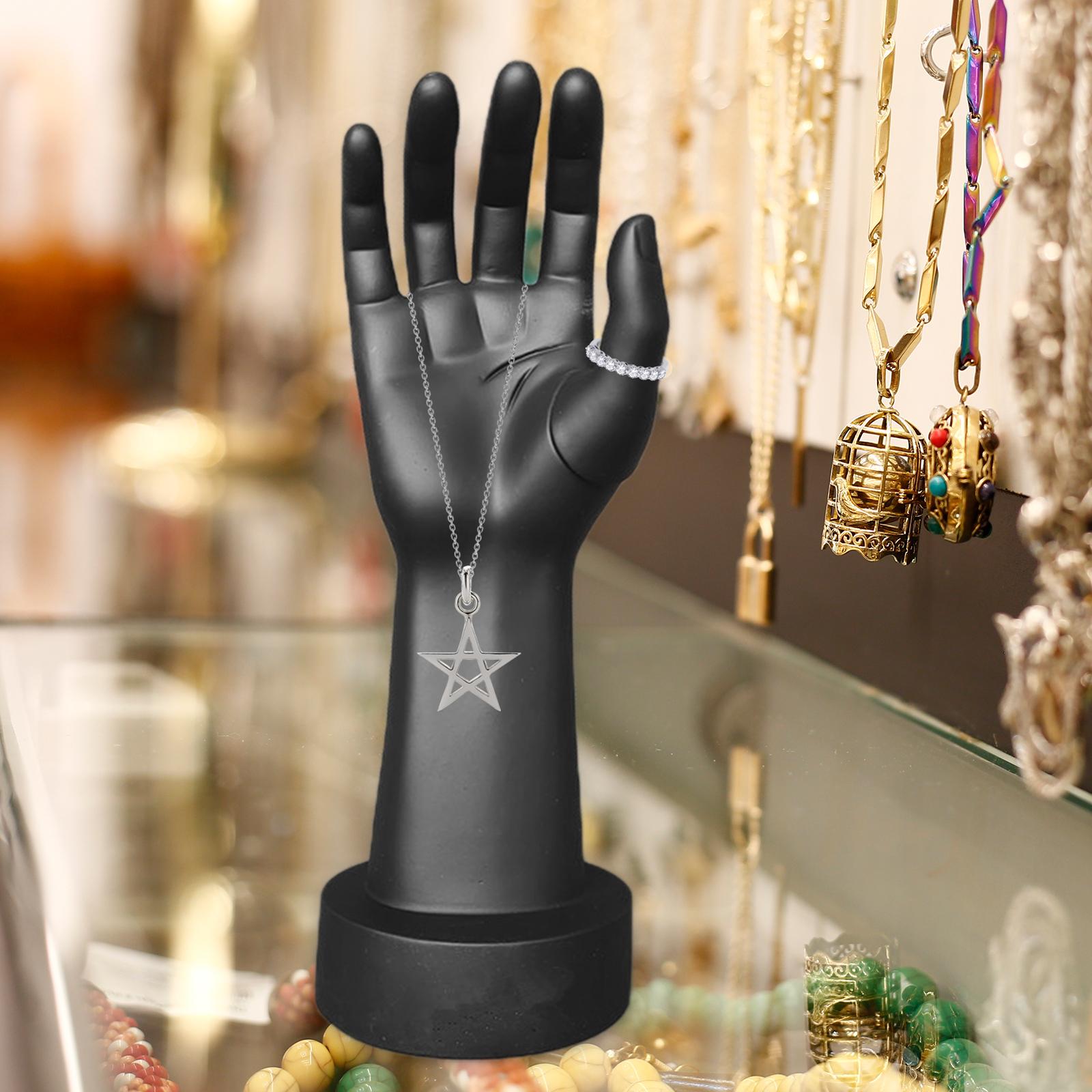 Male Mannequin Hand Black Jewelry Organizer for Watch Gloves Photograph Prop