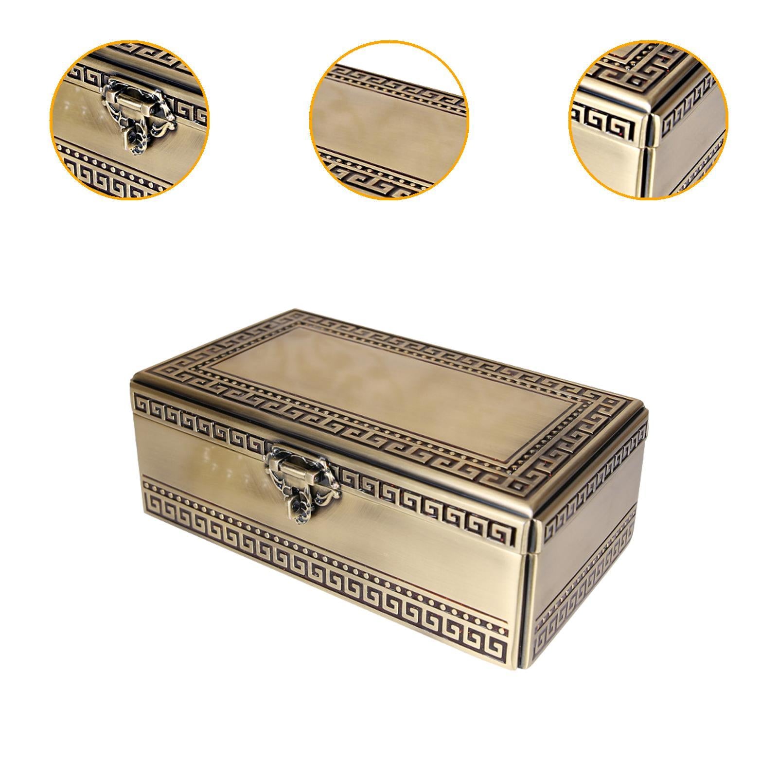 Jewelry Box Metal Necklaces Earrings Organizer for Anniversary Table Bedroom
