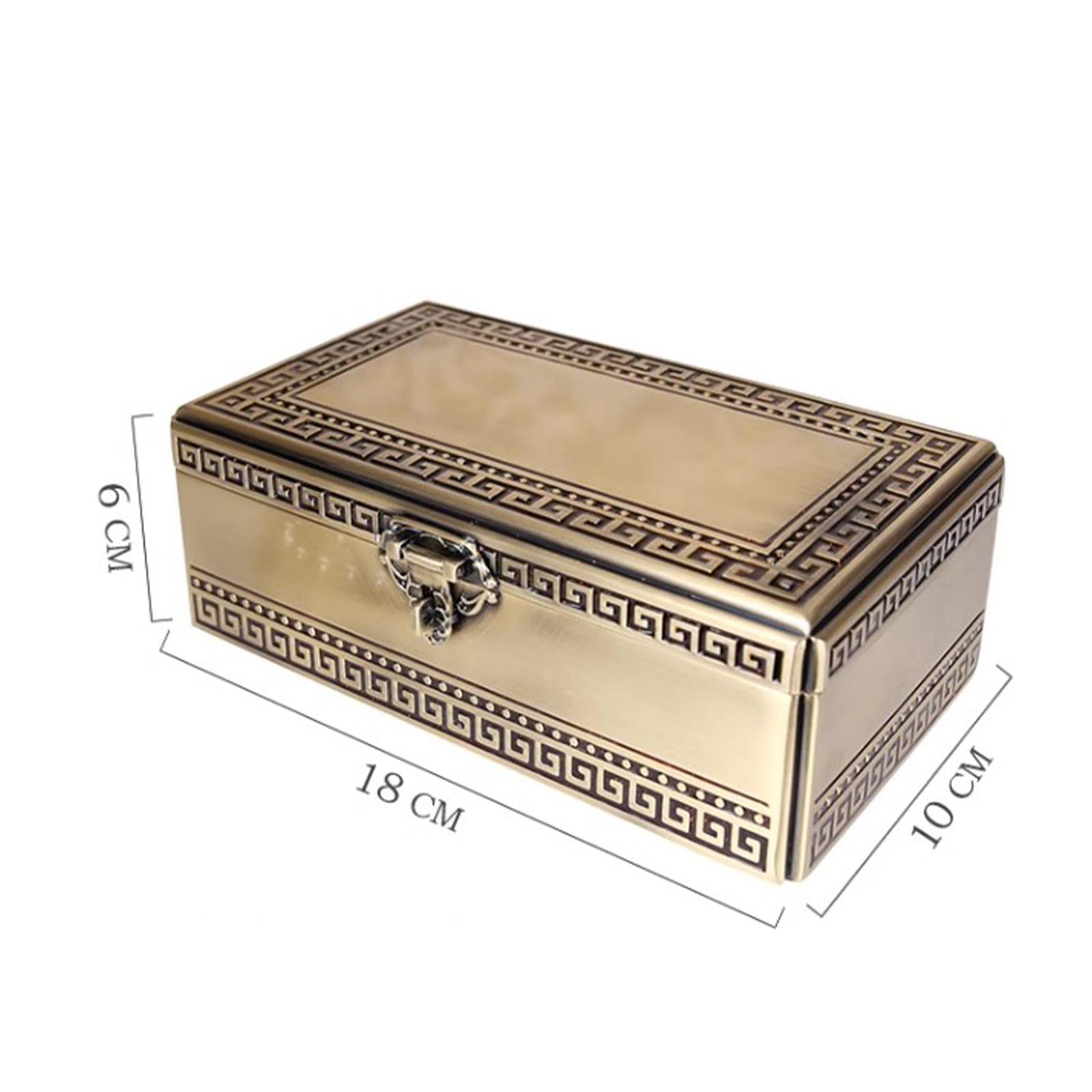 Jewelry Box Metal Necklaces Earrings Organizer for Anniversary Table Bedroom