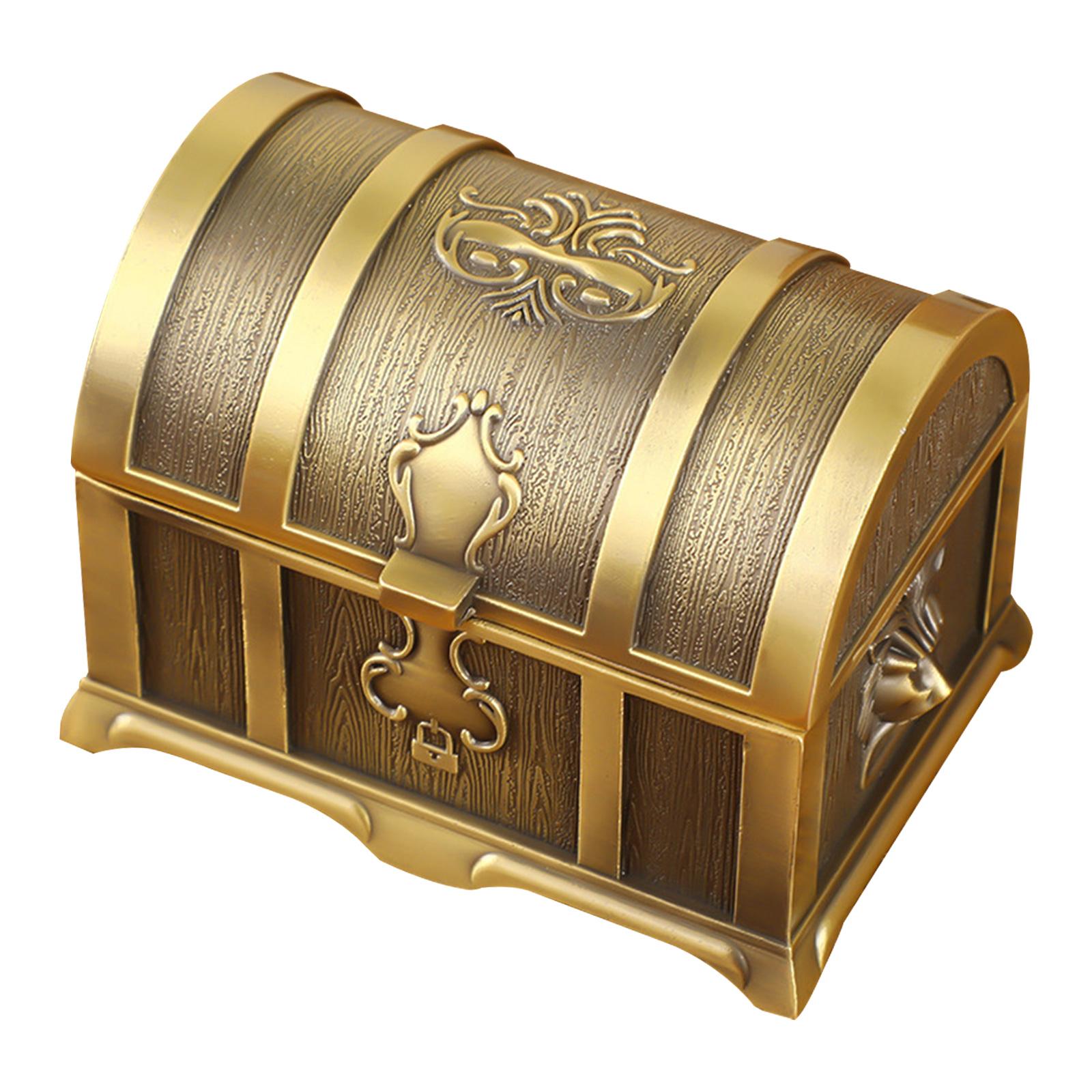 Jewelry Box Portable Holder Jewelry Display Case for Desktop Necklaces Rings Gold